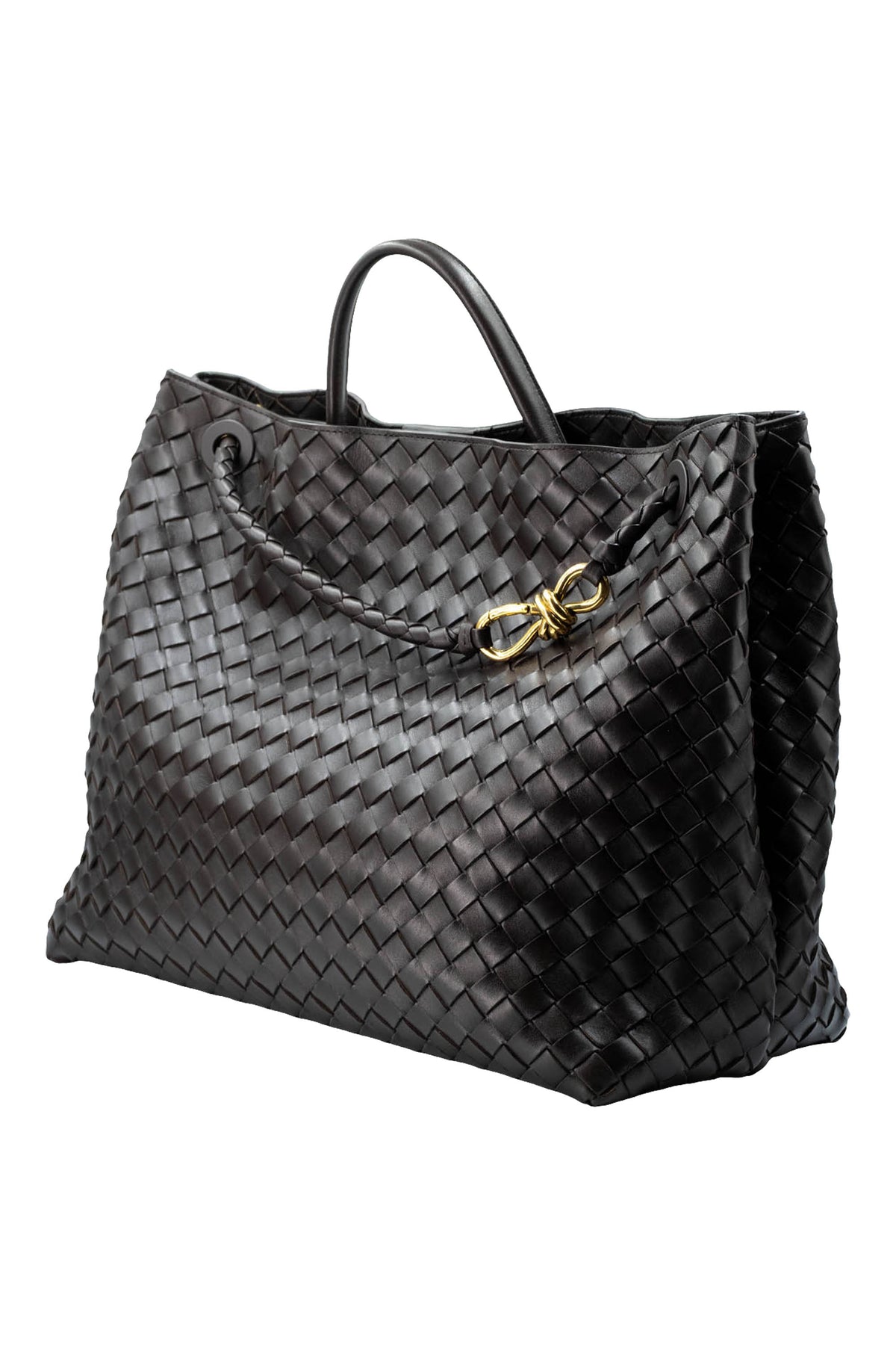 Bottega Veneta Large Brown Intrecciato Andiamo Tote Purse