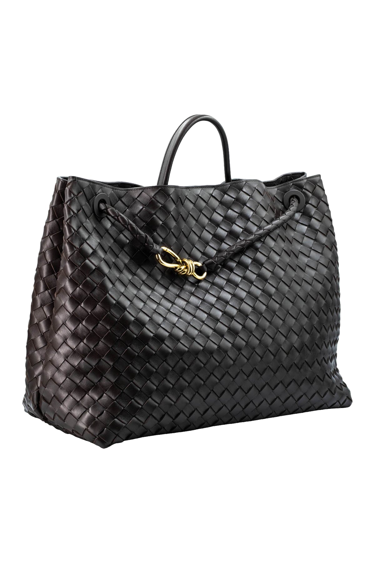 Bottega Veneta Large Brown Intrecciato Andiamo Tote Purse