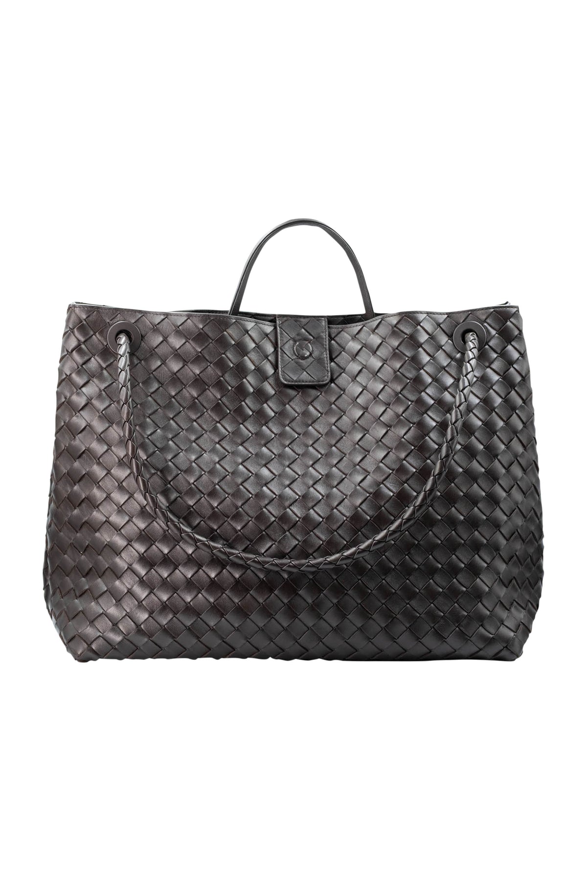 Bottega Veneta Large Brown Intrecciato Andiamo Tote Purse