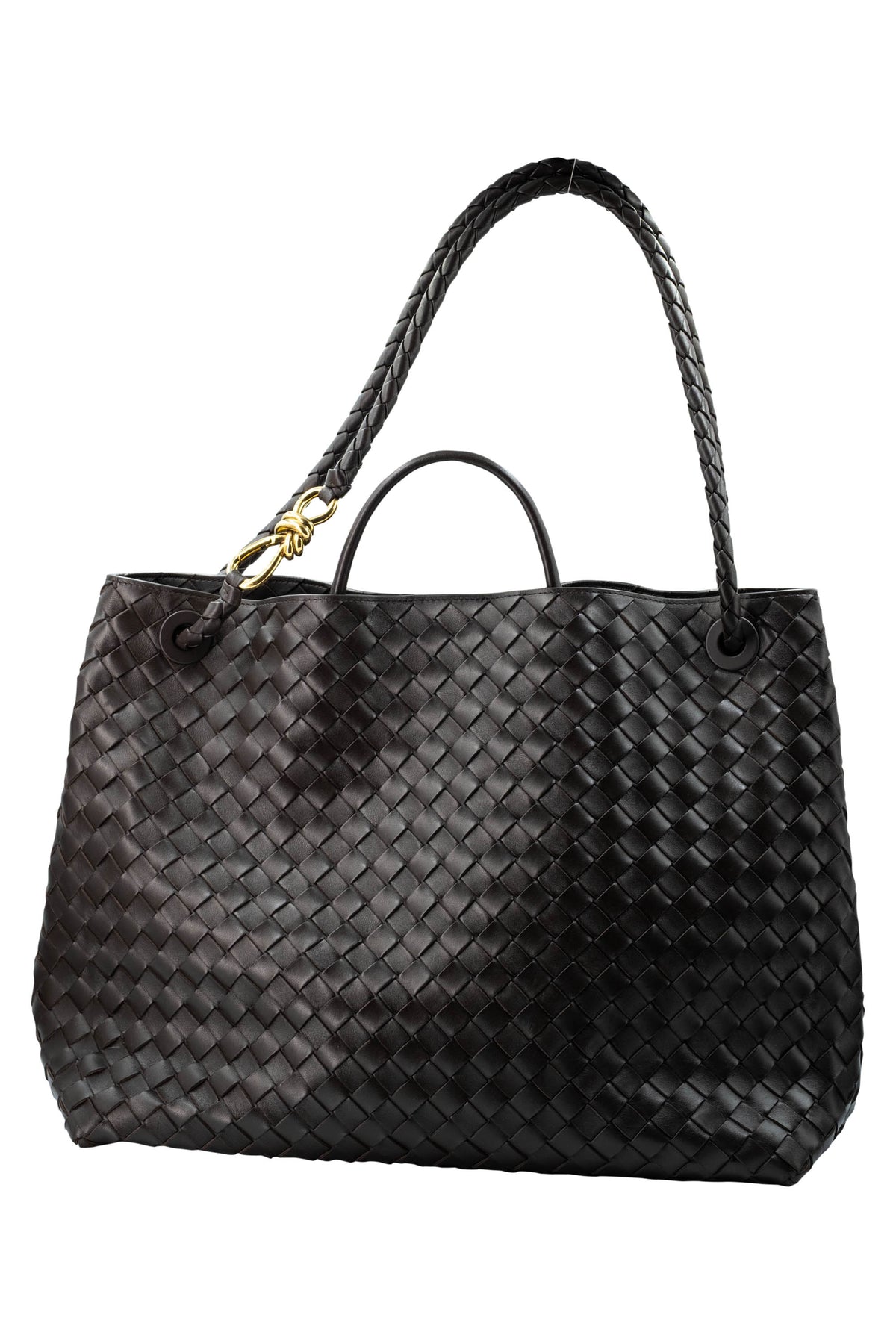 Bottega Veneta Large Brown Intrecciato Andiamo Tote Purse