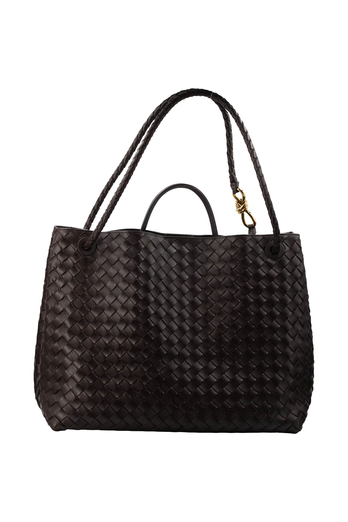 Bottega Veneta Large Brown Intrecciato Andiamo Tote Purse