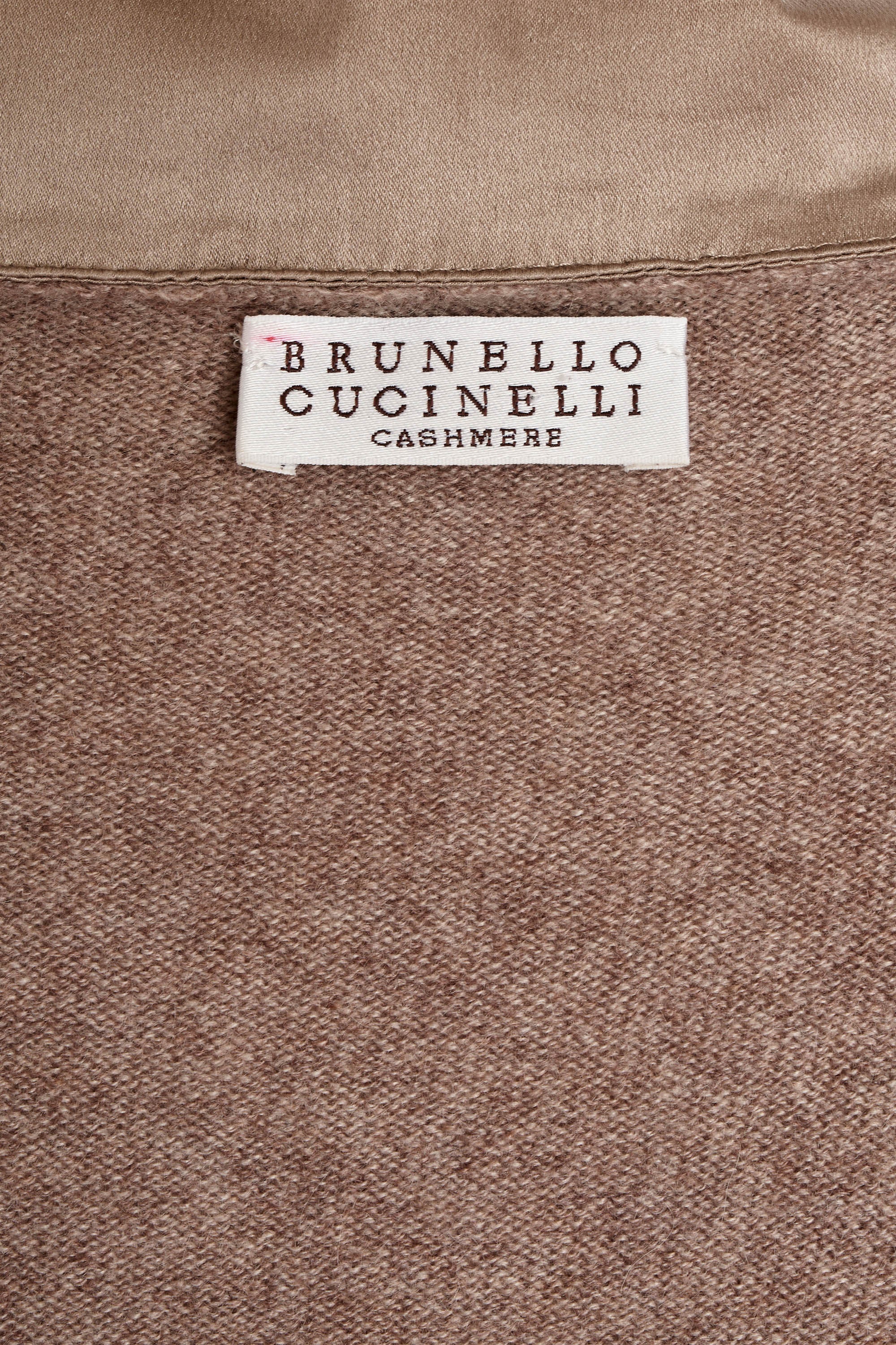 Brunello Cuccinelli Taupe Cashmere Cardigan