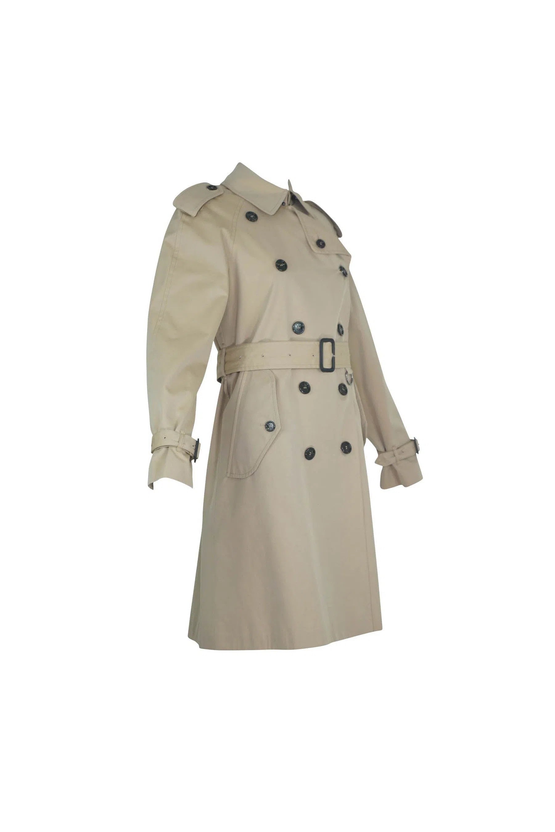 Burberry London Classic Belted Trench Coat Size 6 - Foxy Couture Carmel