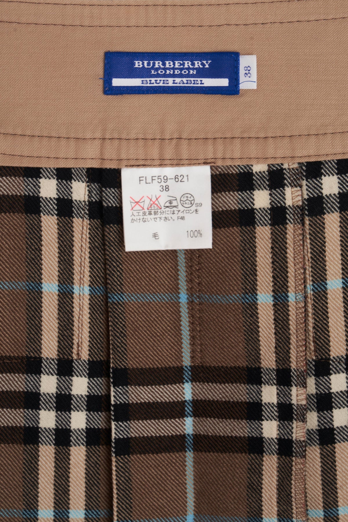 Burberry London Y2K Taupe Nova Check Skirt