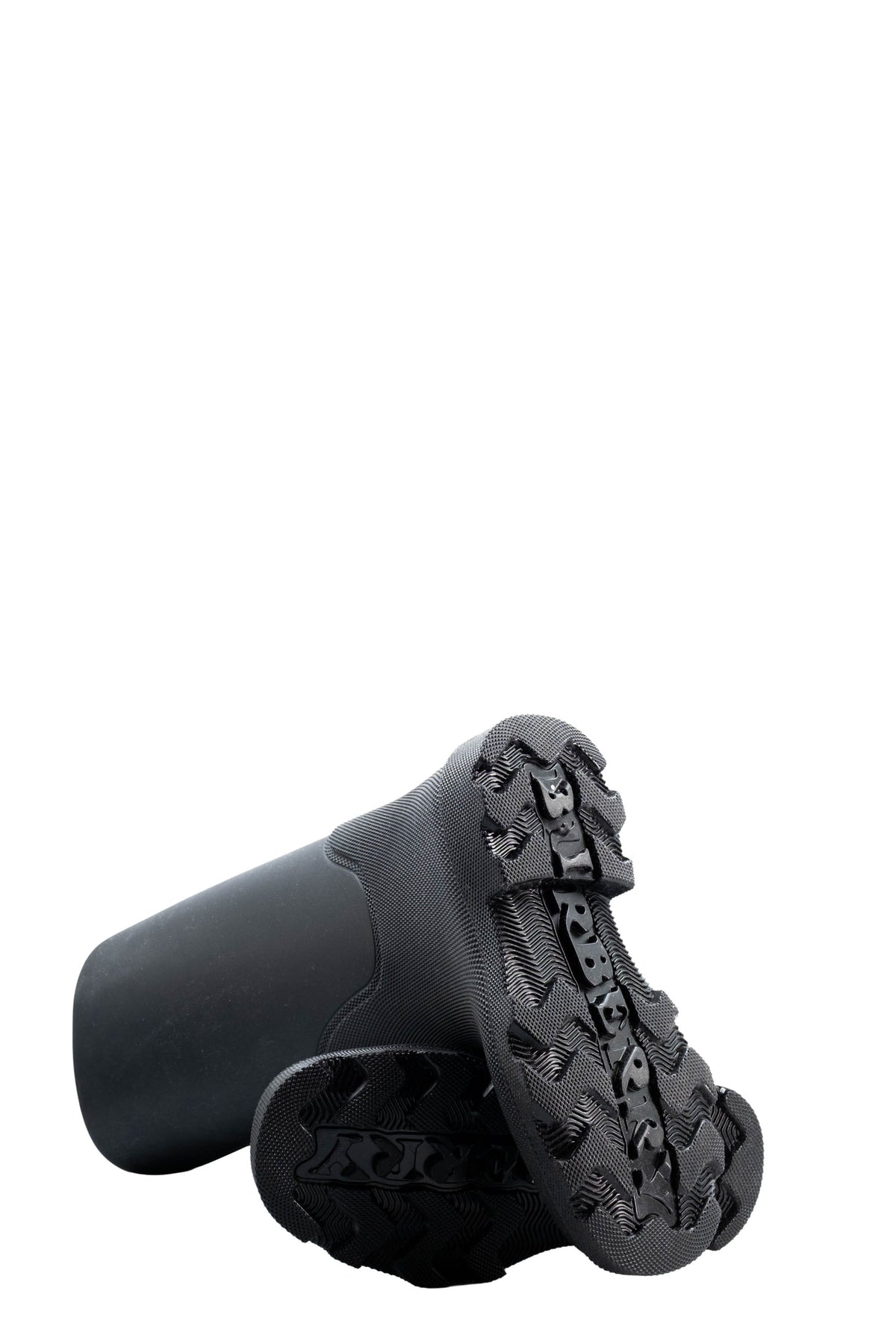 Burberry Black Rubber Rain Boots With Purple Nova Check Lining Size 38