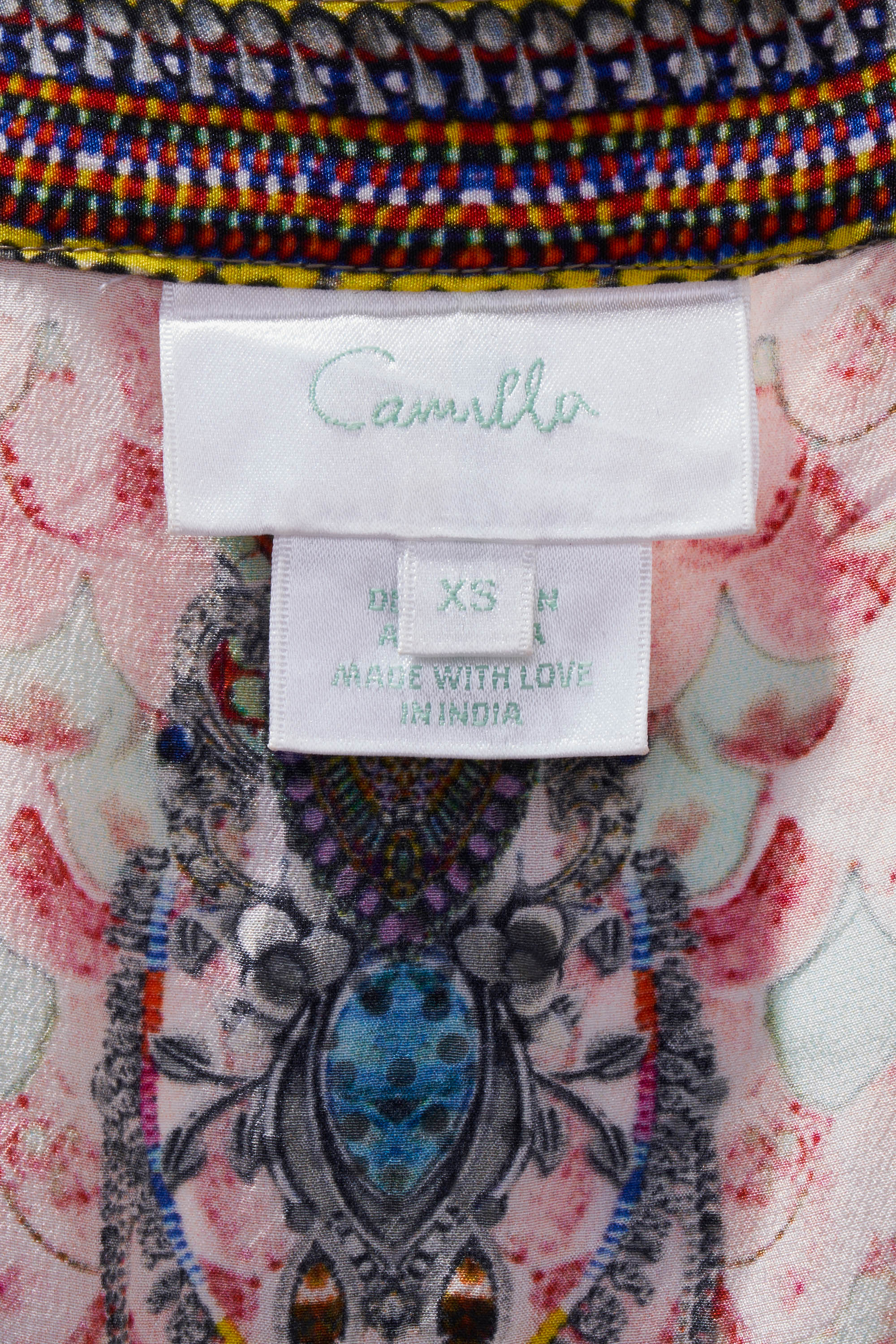Camilla Feather Detail Silk Embellished Maxi Dress