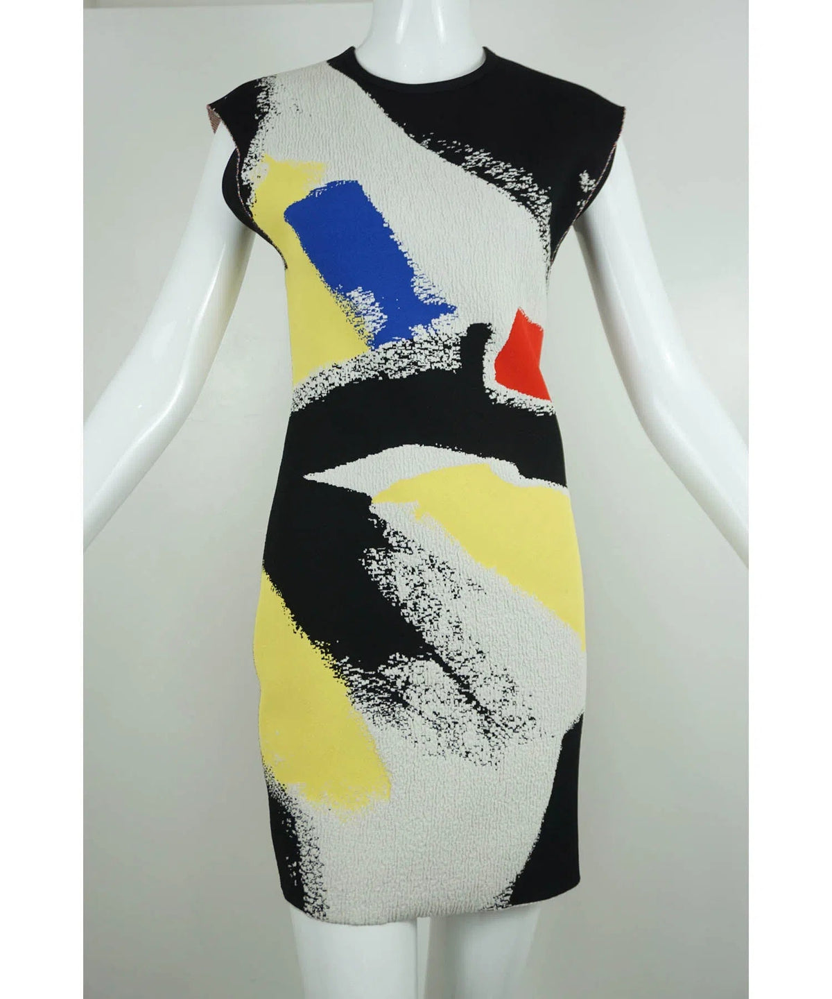 Celine by Phoebe Philo Primary Brushstroke Dress 2014 Spring