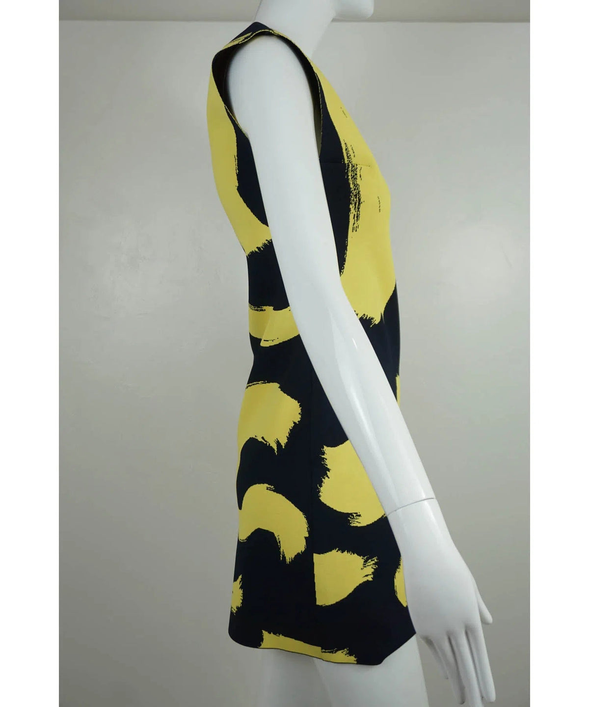 Celine by Phoebe Philo Yellow Brushstroke Dress 2014 Spring