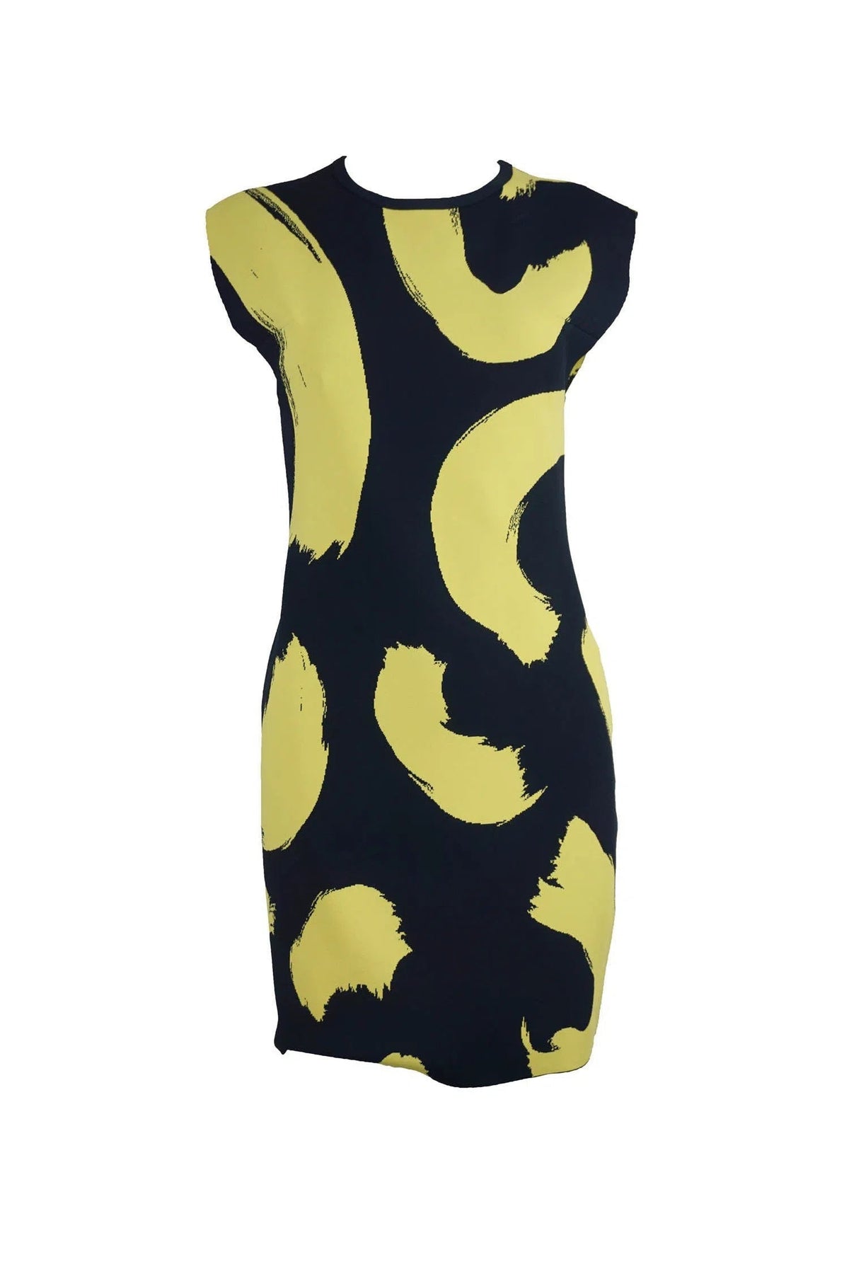 Celine by Phoebe Philo Yellow Brushstroke Dress 2014 Spring