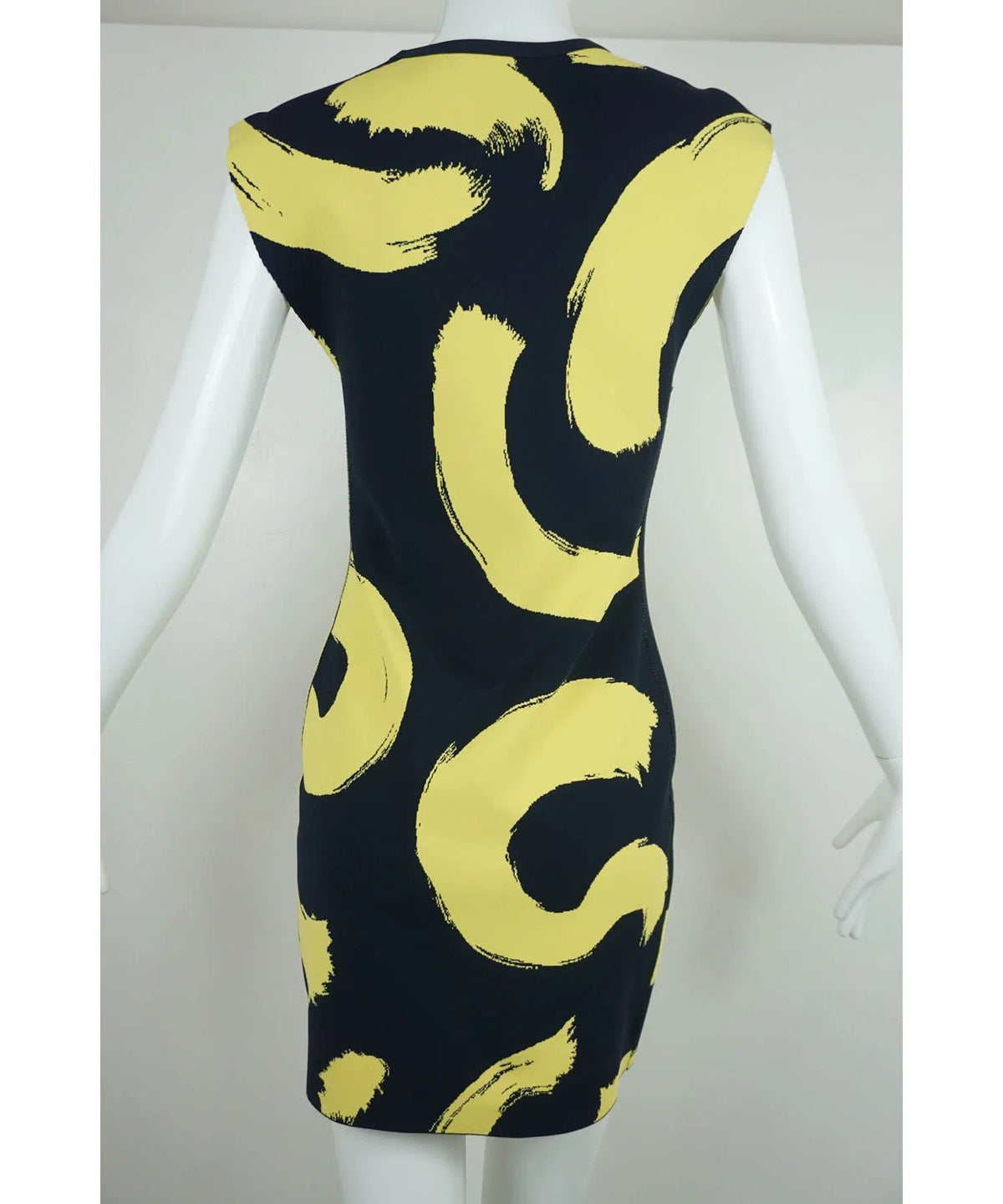 Celine by Phoebe Philo Yellow Brushstroke Dress 2014 Spring