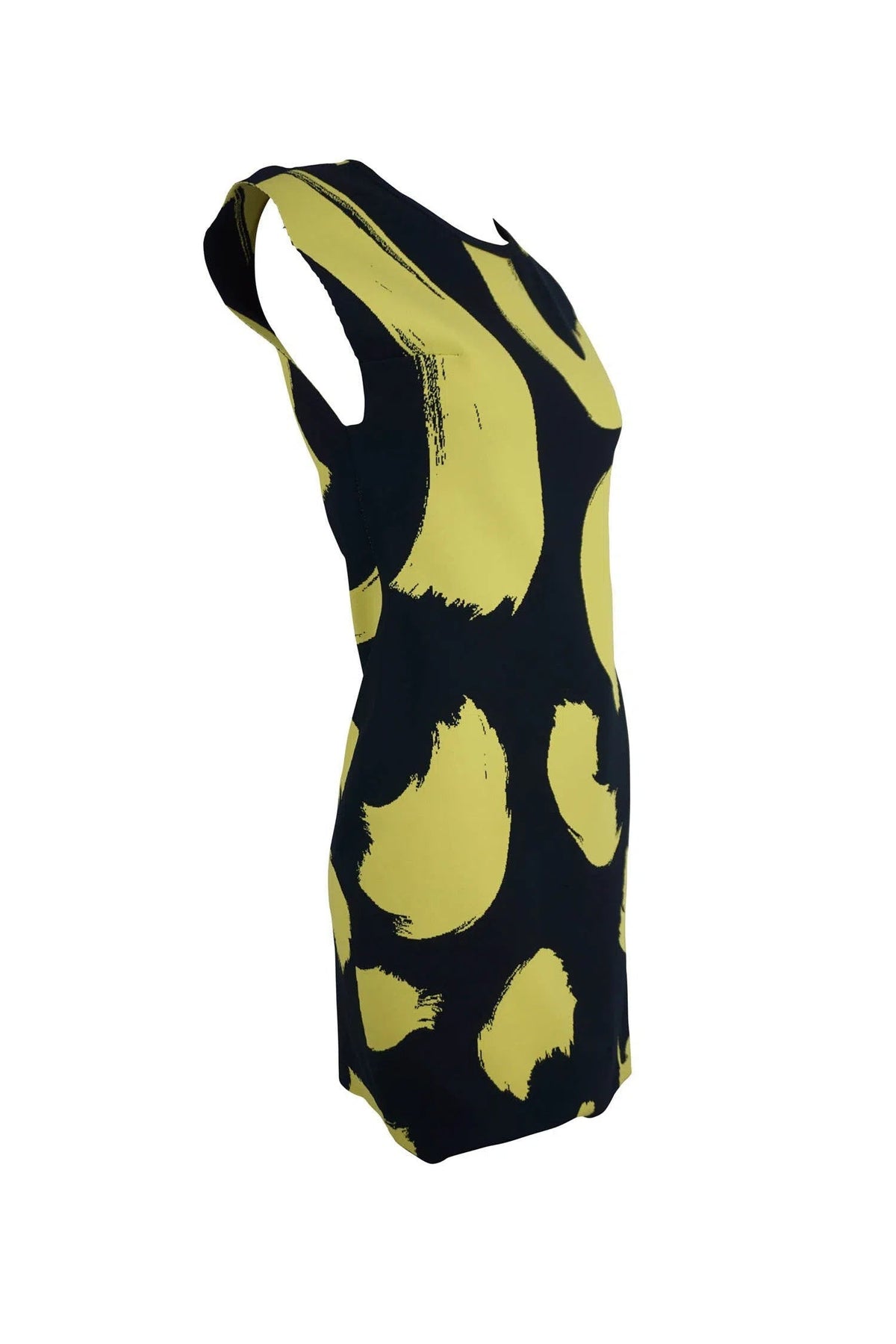 Celine by Phoebe Philo Yellow Brushstroke Dress 2014 Spring