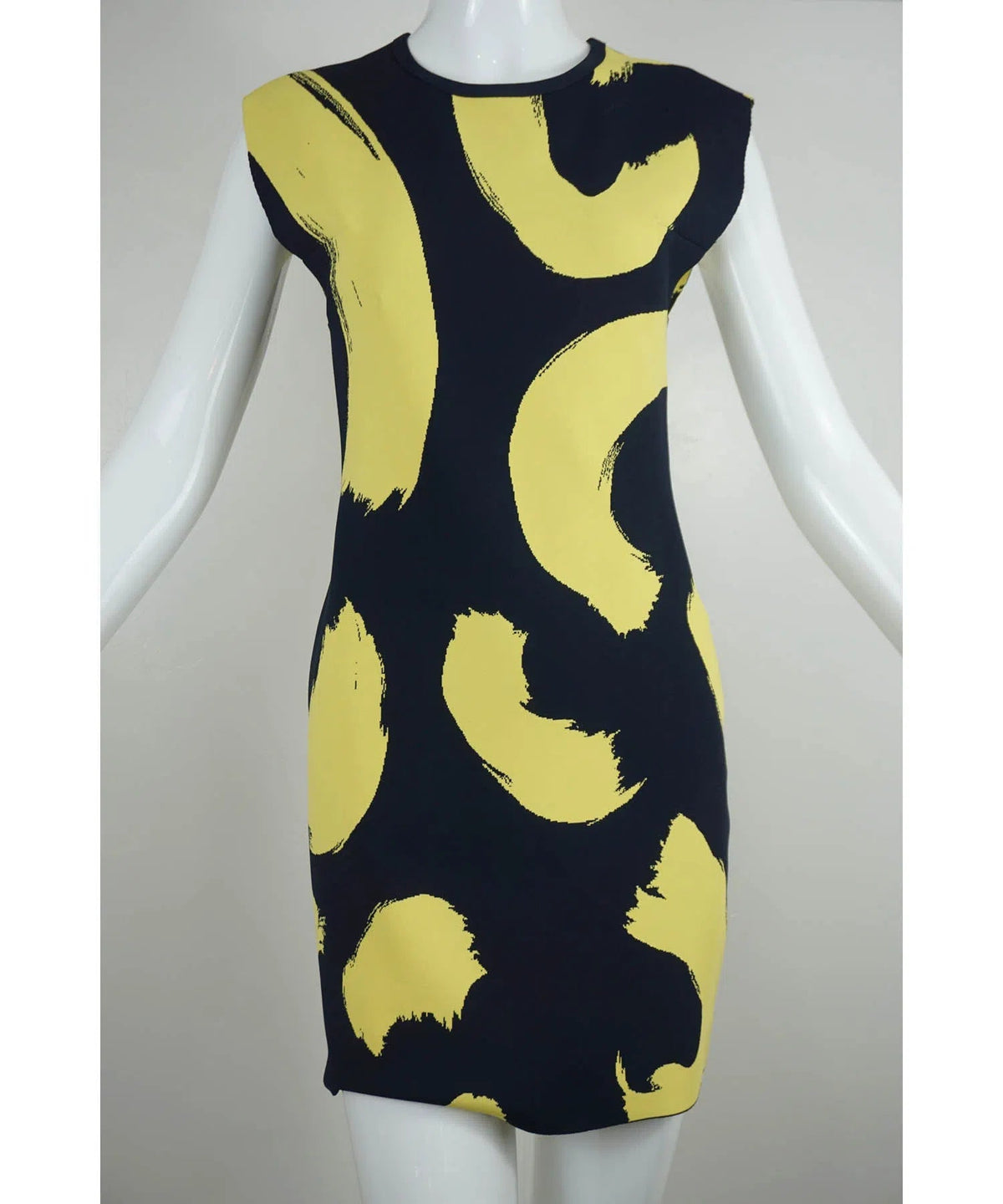 Celine by Phoebe Philo Yellow Brushstroke Dress 2014 Spring