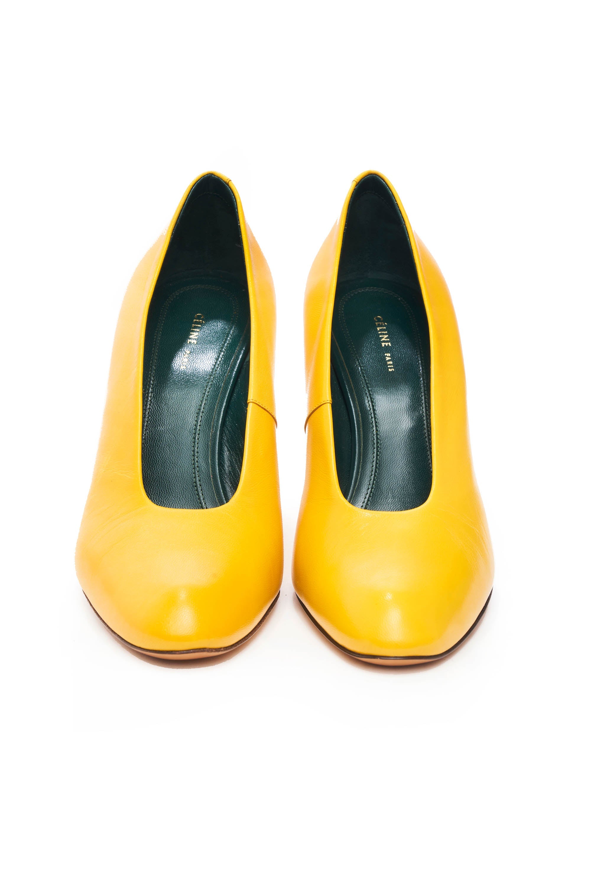 Celine Yellow Pumps with Red Heel Size 36