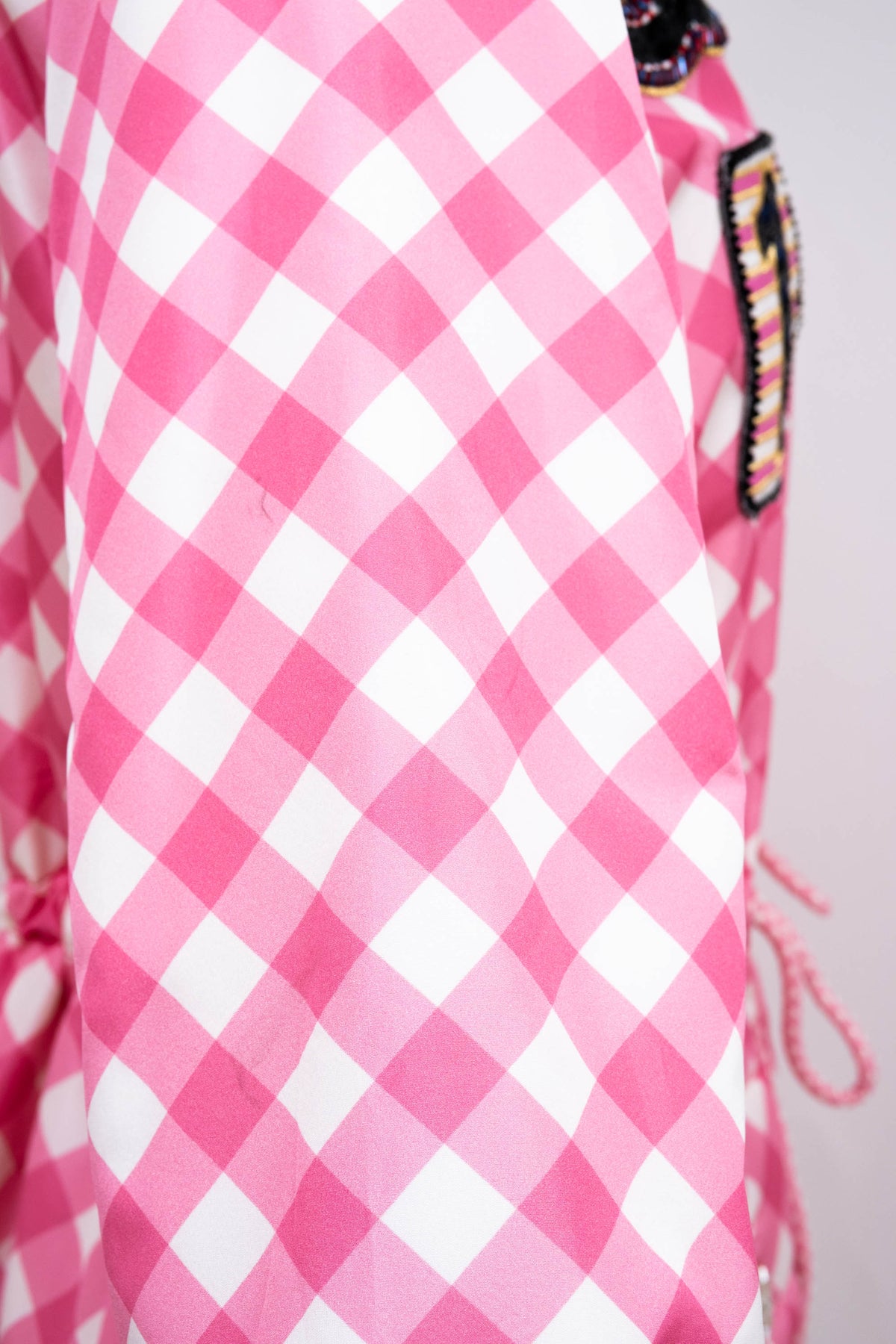 Chanel Pink Gingham Formula 1 Track Jacket 2023 Cruise Collection Size 38/6