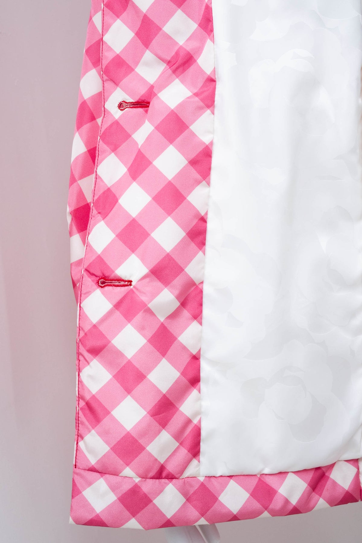 Chanel Pink Gingham Formula 1 Track Jacket 2023 Cruise Collection Size 38/6