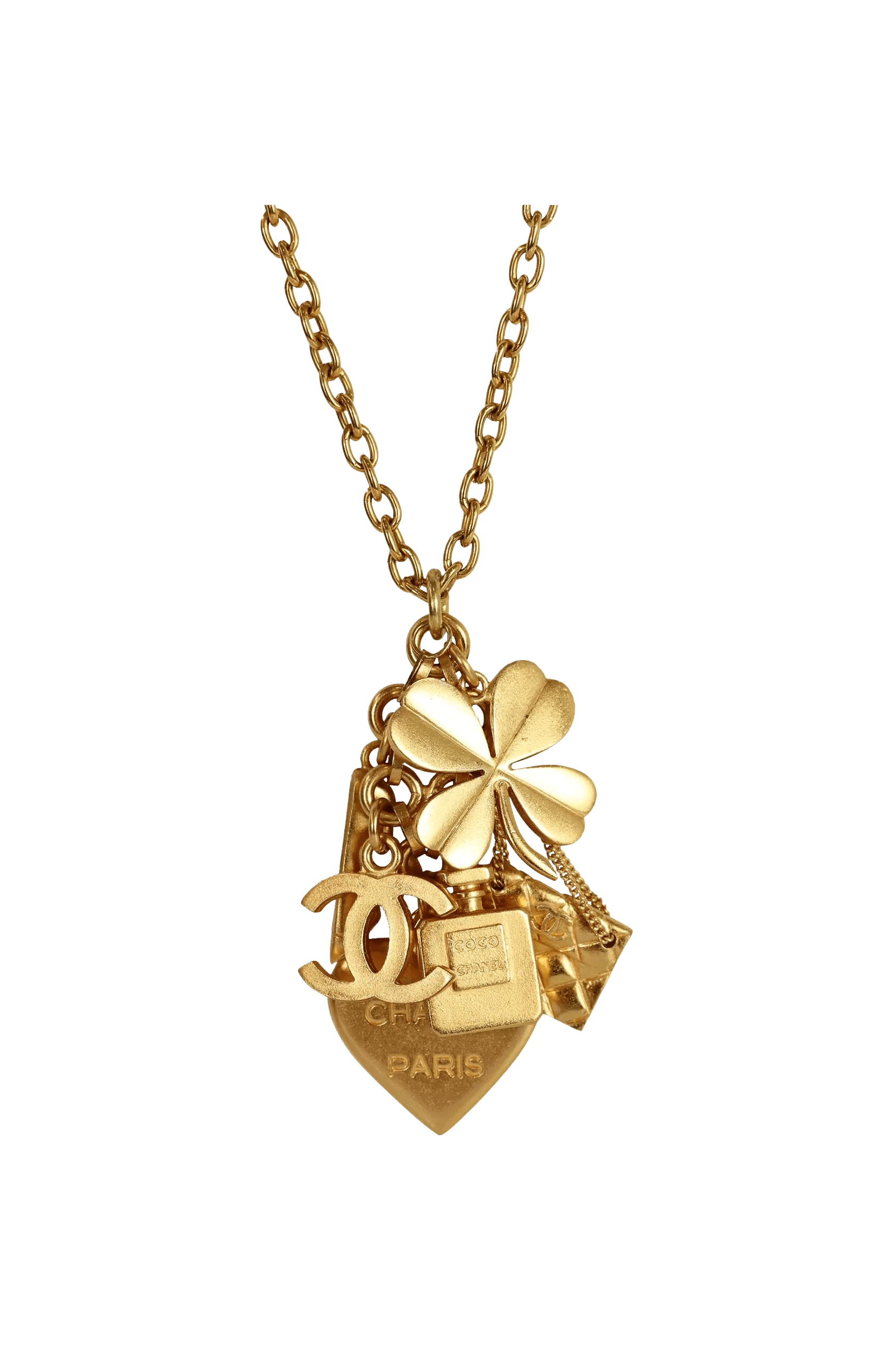 Chanel 1995 24k Gold Plated Lucky Charms Necklace