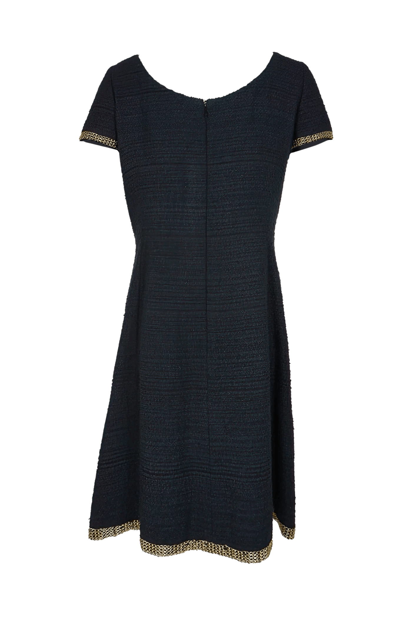 Chanel 2008 Chain Tweed Dress - Foxy Couture Carmel Chanel 2008 Chain Tweed Dress - Foxy Couture Carmel