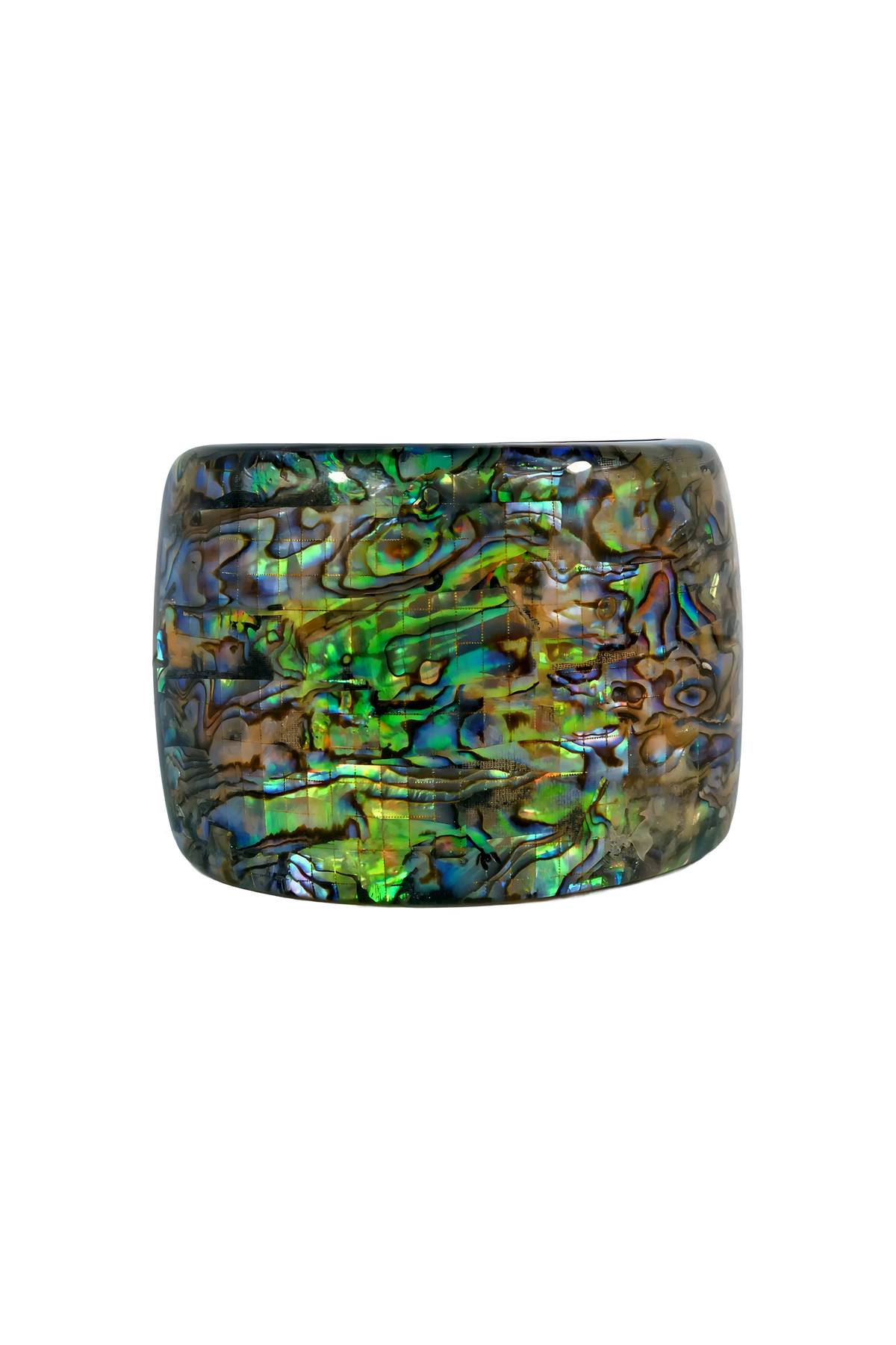 Chanel 2012 Abalone &amp; Lucite CC Hinged Bracelet