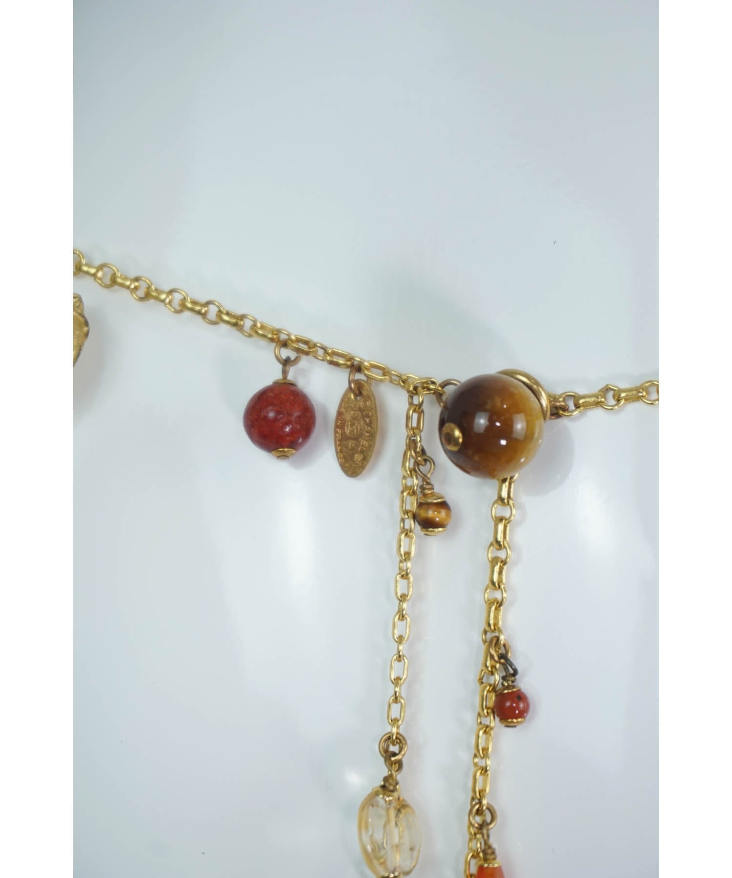 Chanel Animal Charm and Gemstone Bead Necklace 2001