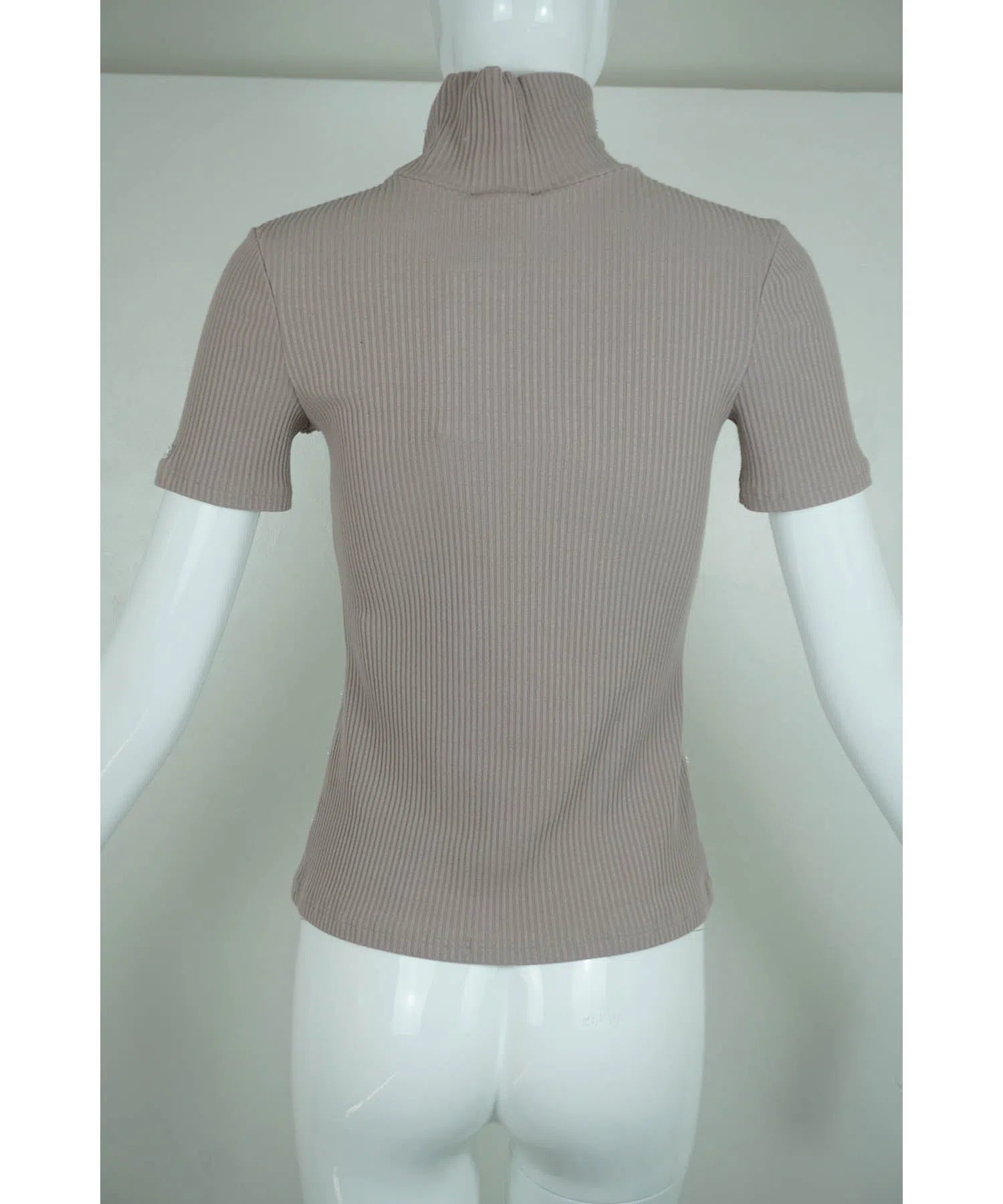 Chanel セーター 34サイズ Chanel Beige Rib Knit Pearl Embellished Turtleneck 34/XS