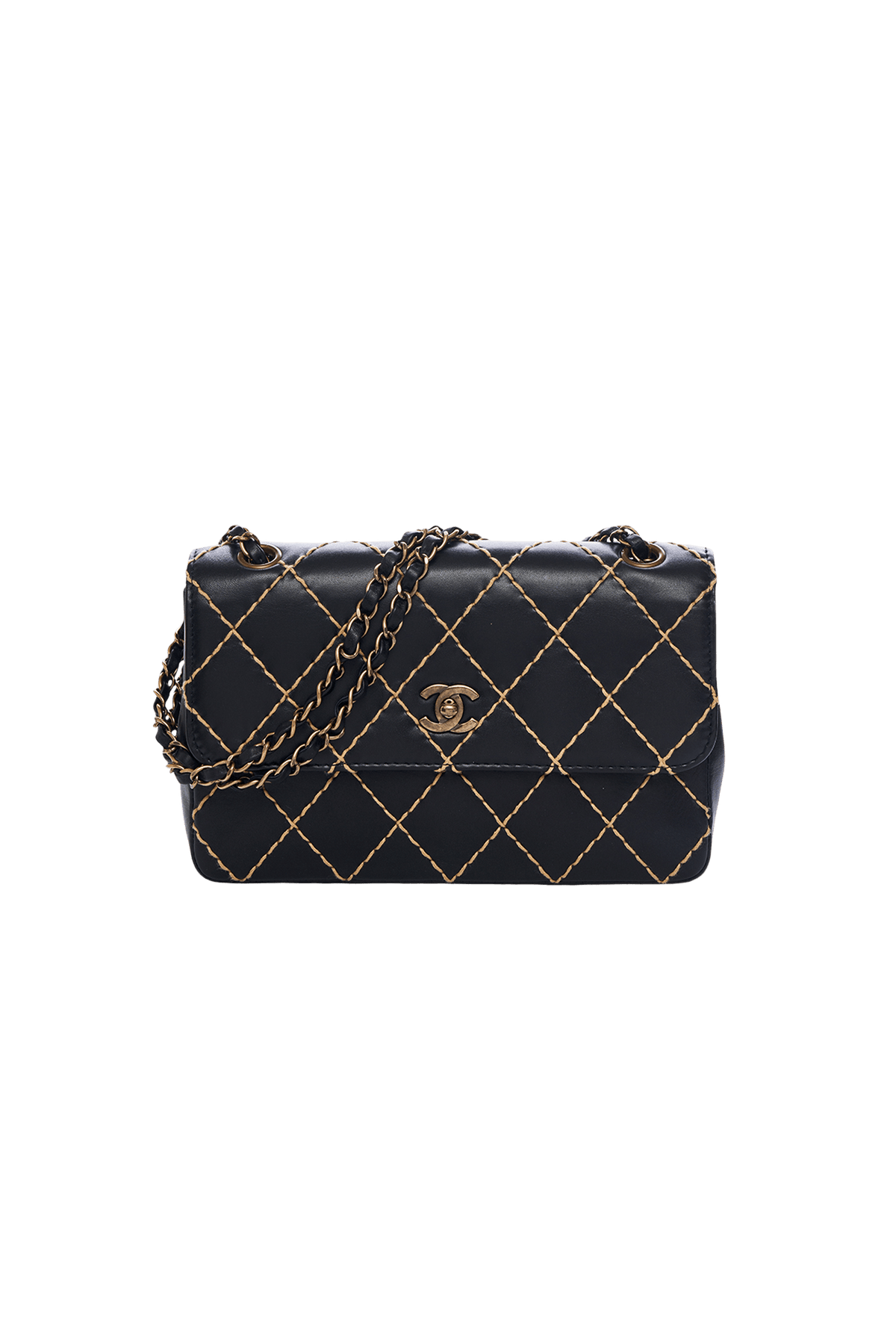 Chanel Black Wild Stitch Purse 2000