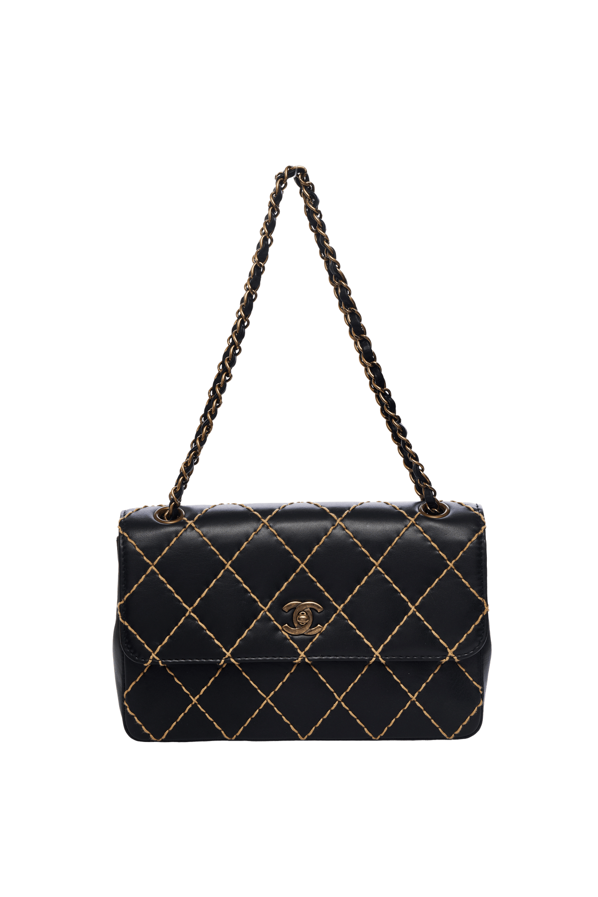 Chanel Black Wild Stitch Purse 2000