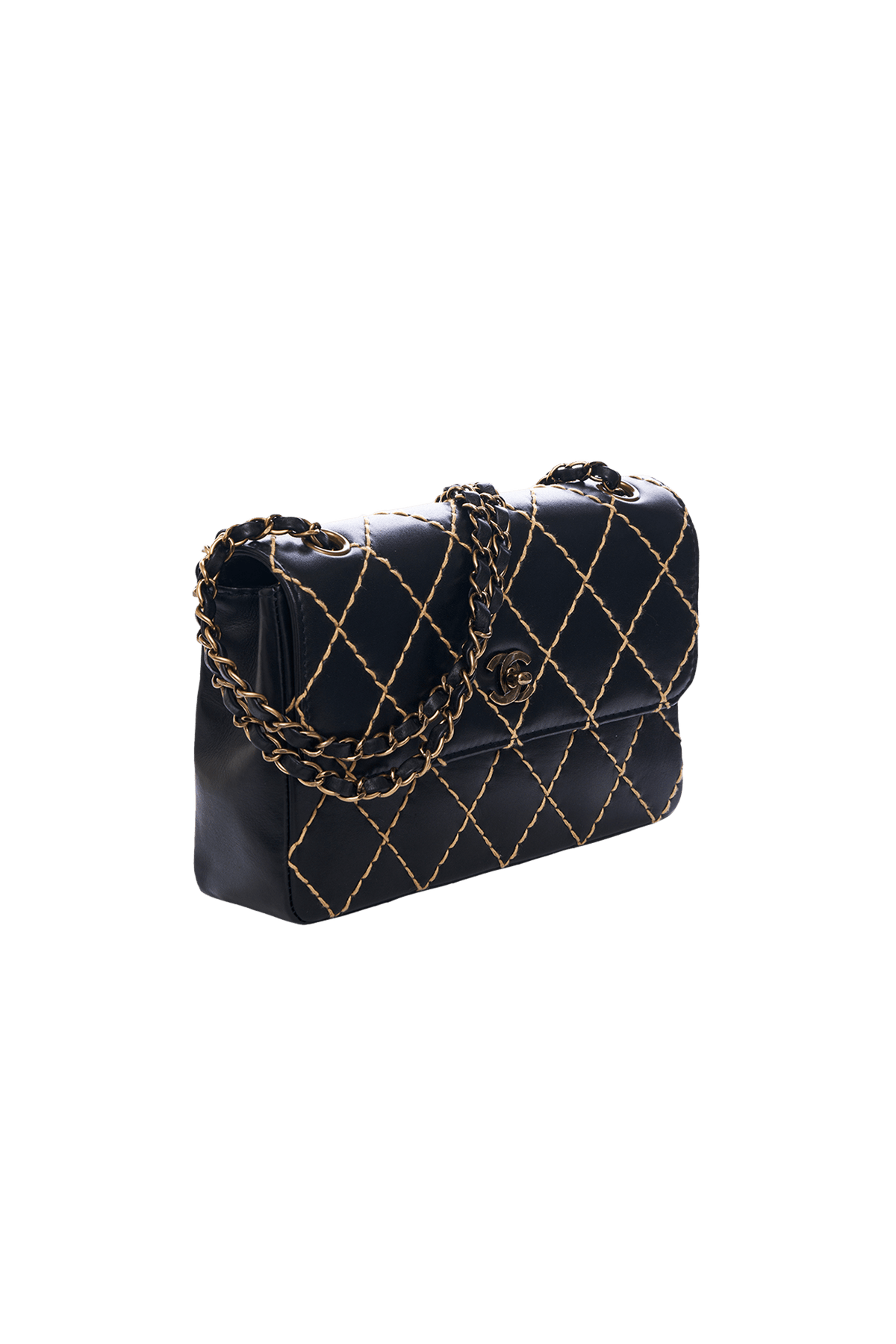 Chanel Black Wild Stitch Purse 2000