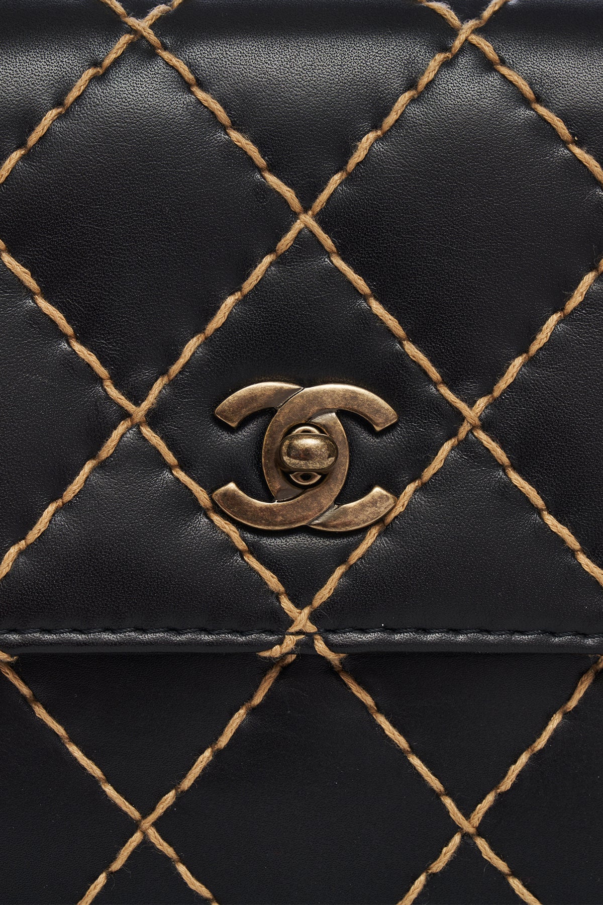 Chanel Black Wild Stitch Purse 2000