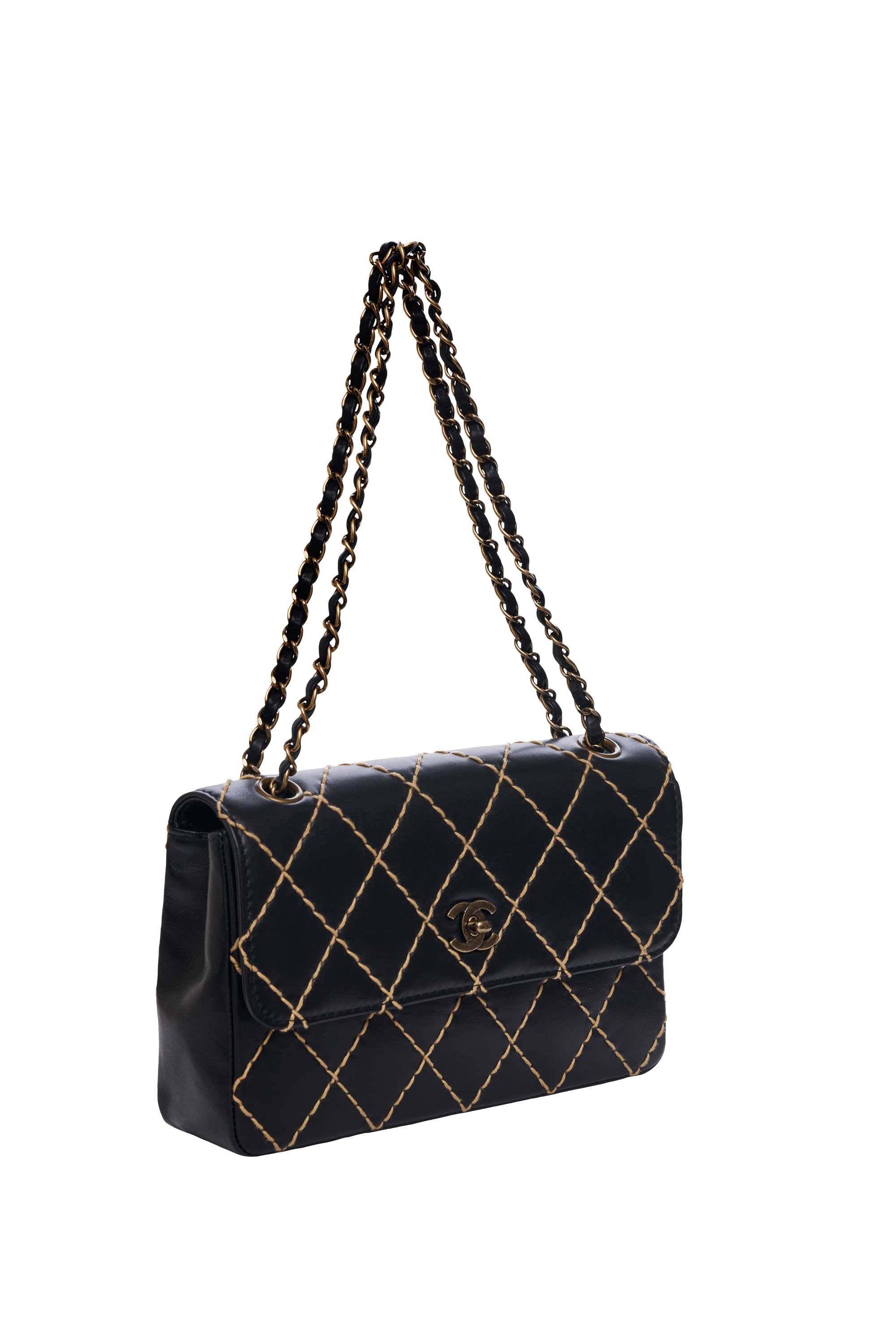 Chanel Black Wild Stitch Purse 2000