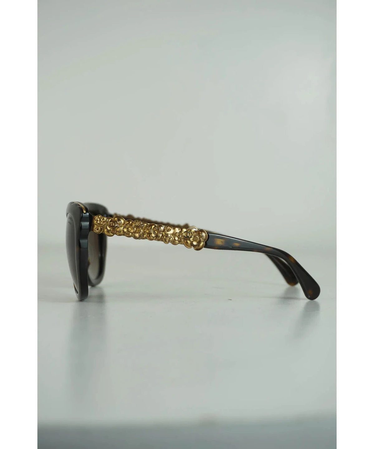 Chanel Brown / Gold Bijoux Polarized Sunglasses