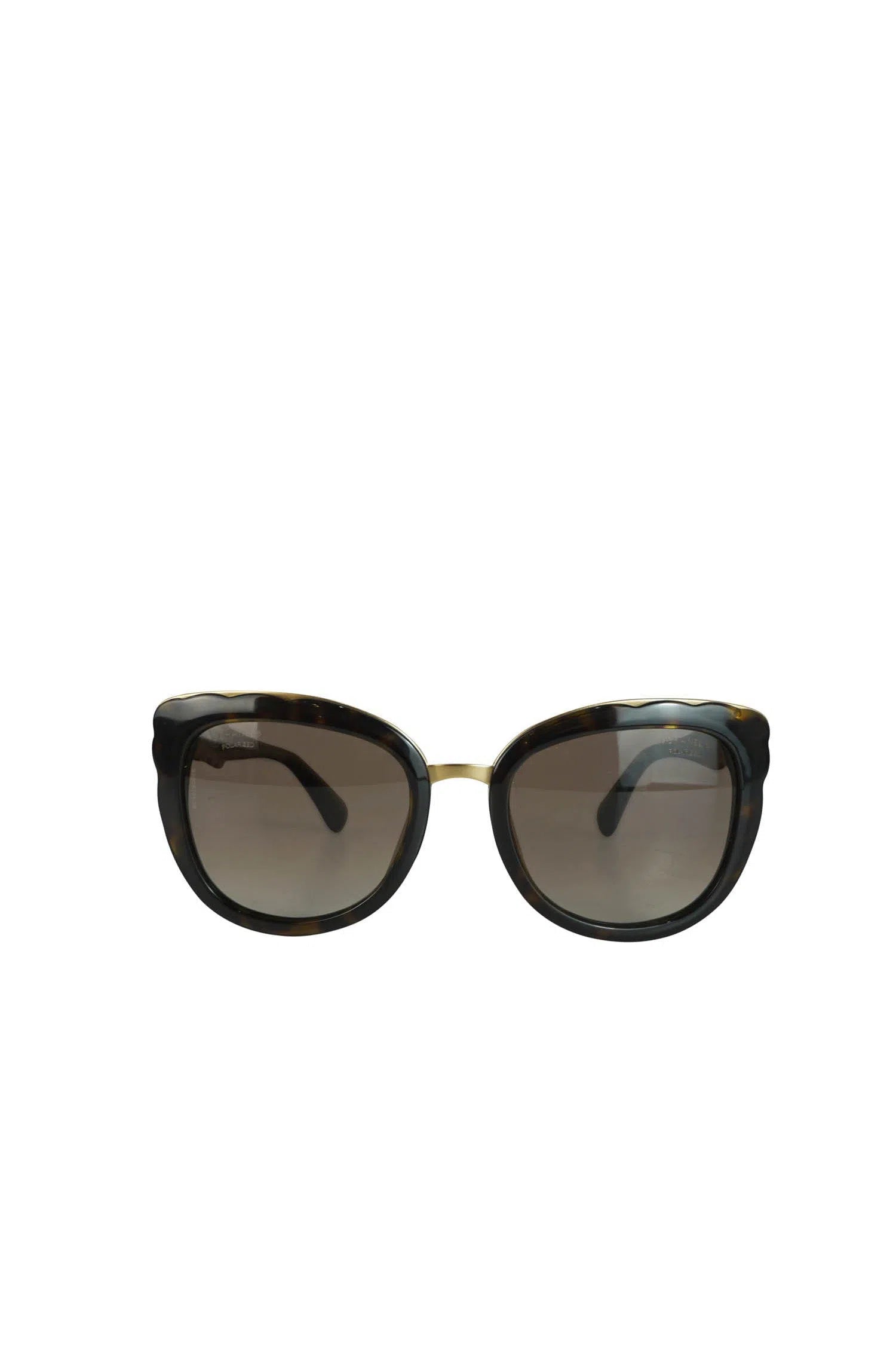 Chanel Brown / Gold Bijoux Polarized Sunglasses