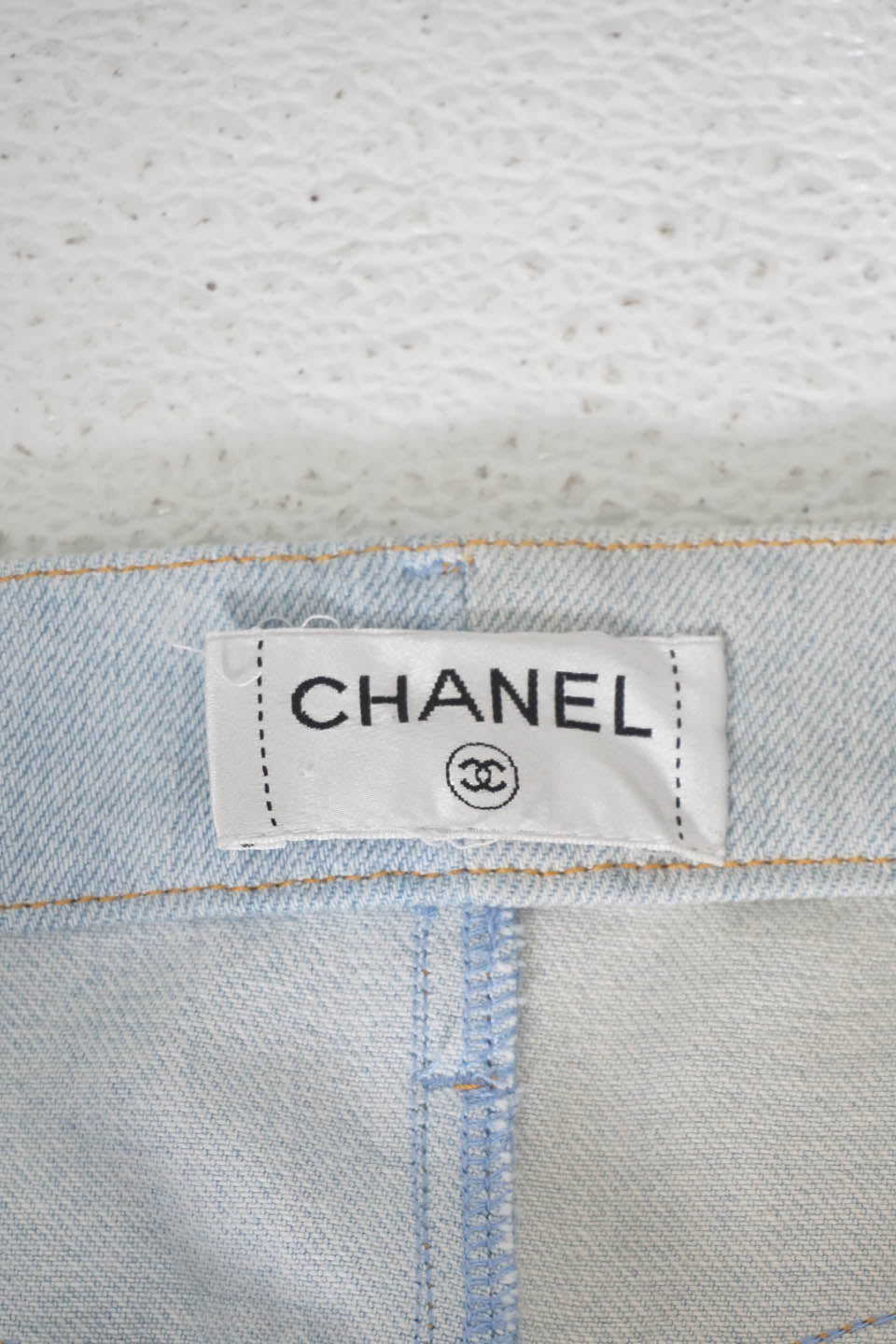 Chanel Button Front Leg, Two Tone, Wide Leg Jeans 2017 Size 36