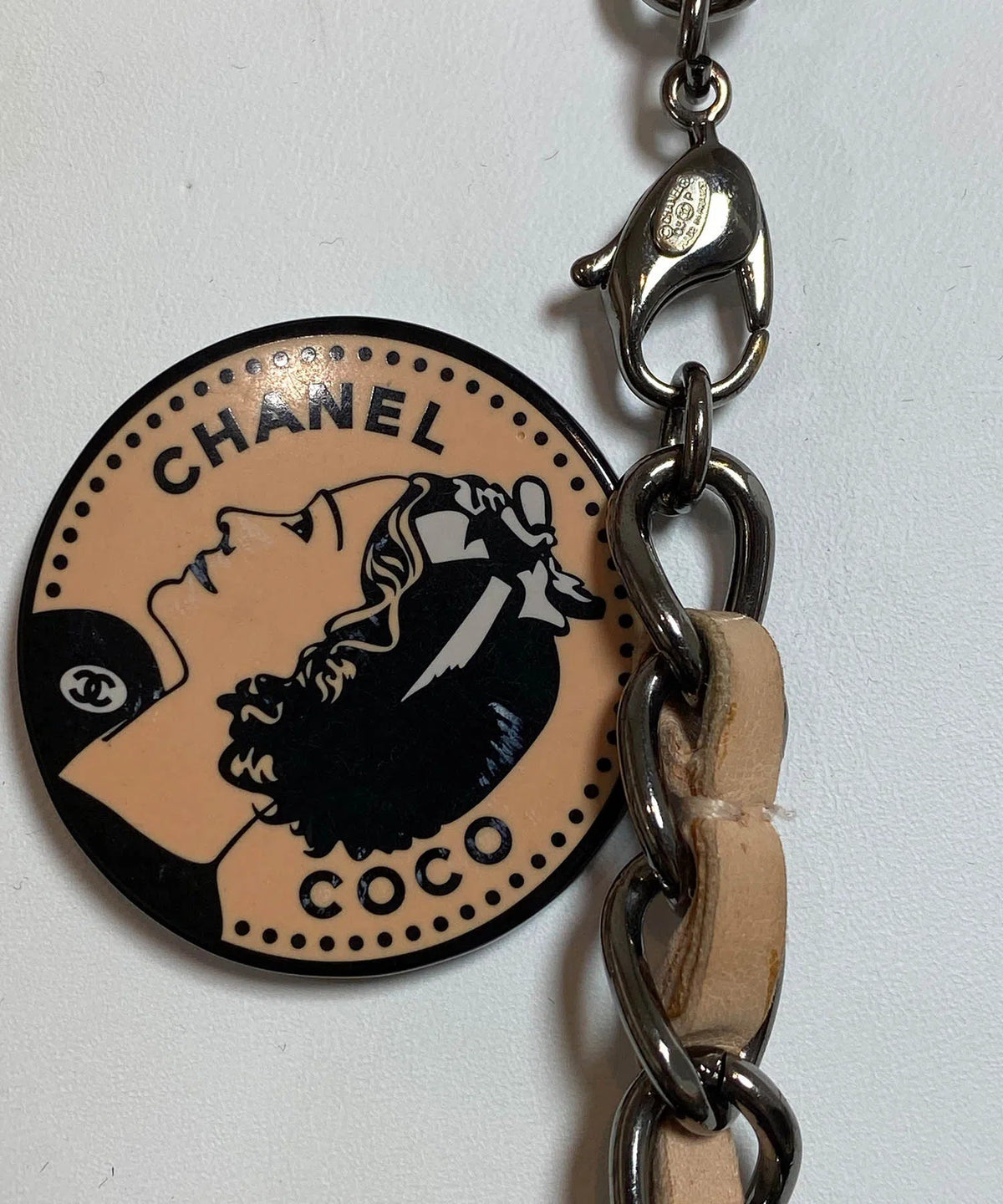 Chanel Coco Skull Crossbones Charm Necklace