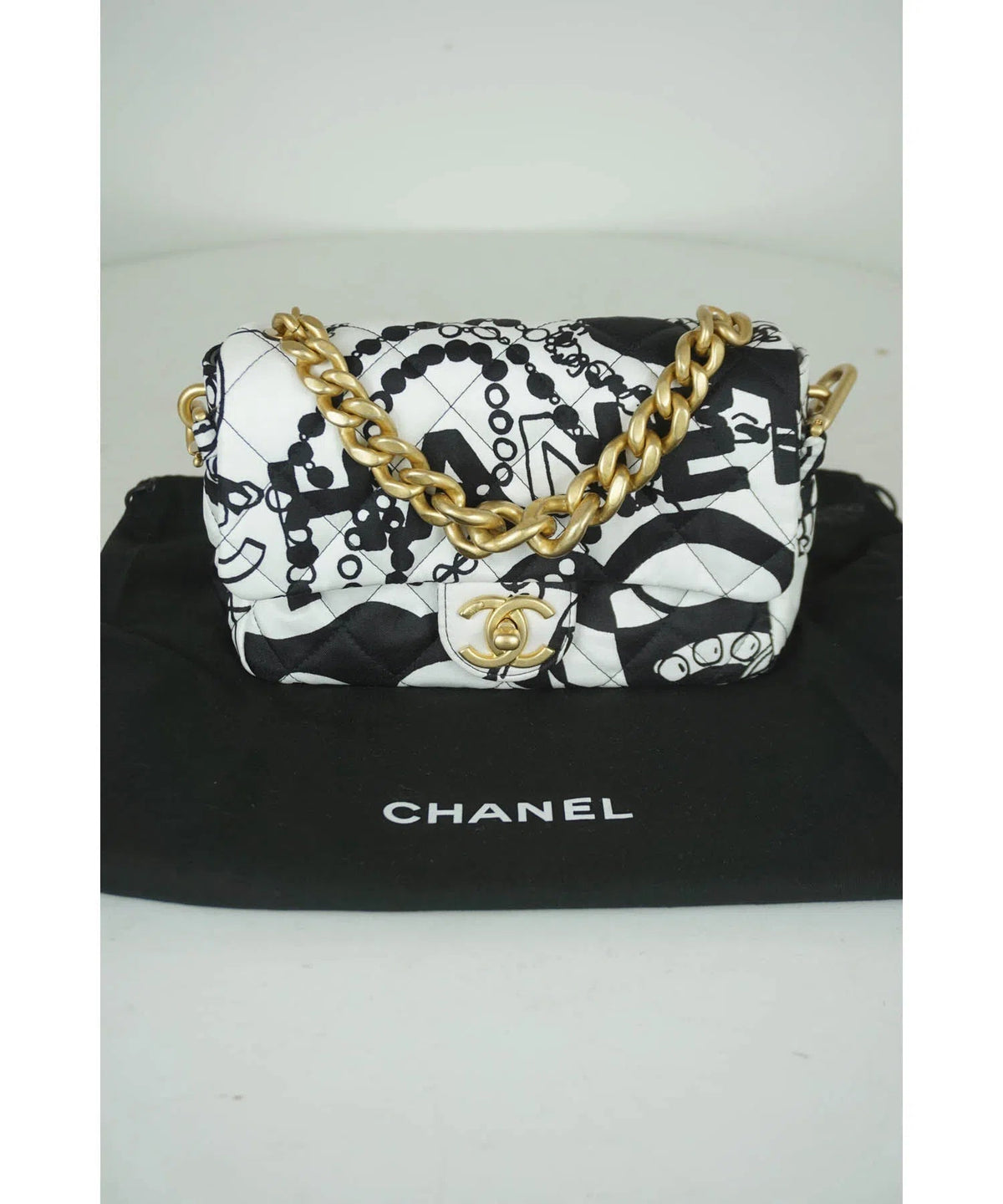 Chanel &quot;Deer Coco&quot; Mini Single Flap Fabric Purse - Cruise 2022