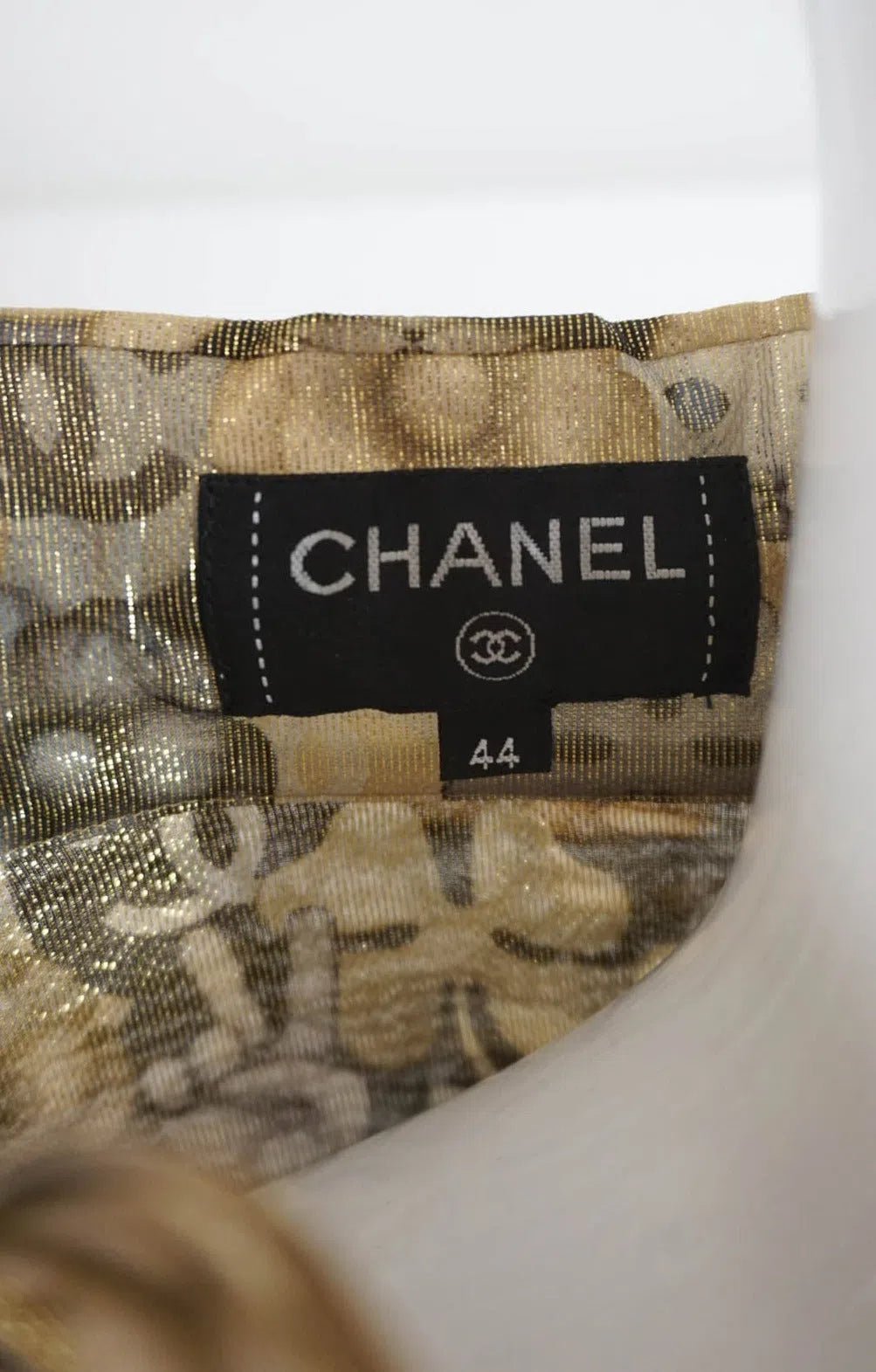 Chanel Emoji Print Tie Neck Blouse 44/10