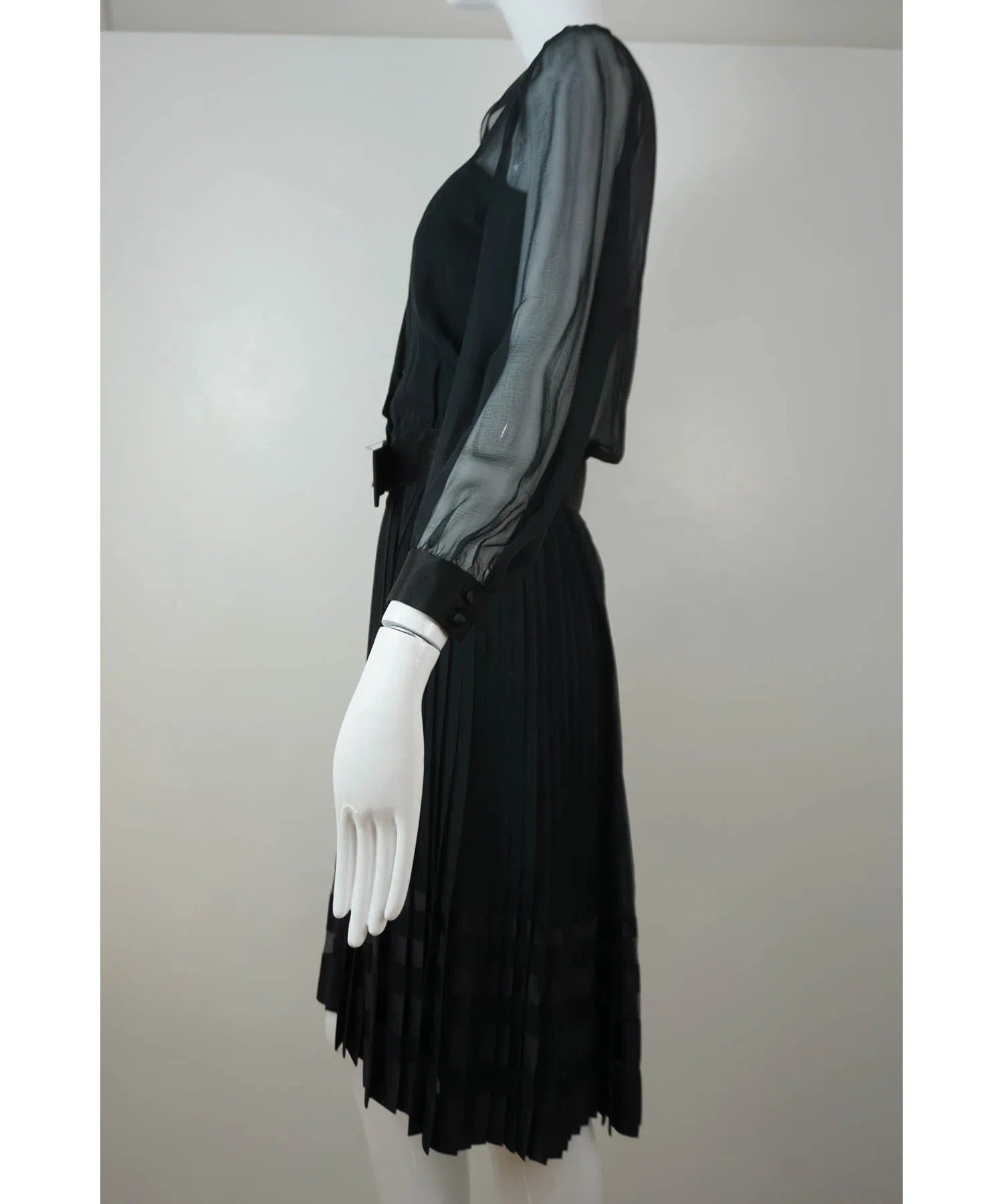 Chanel Haute Couture Black Silk Dress - Foxy Couture Carmel