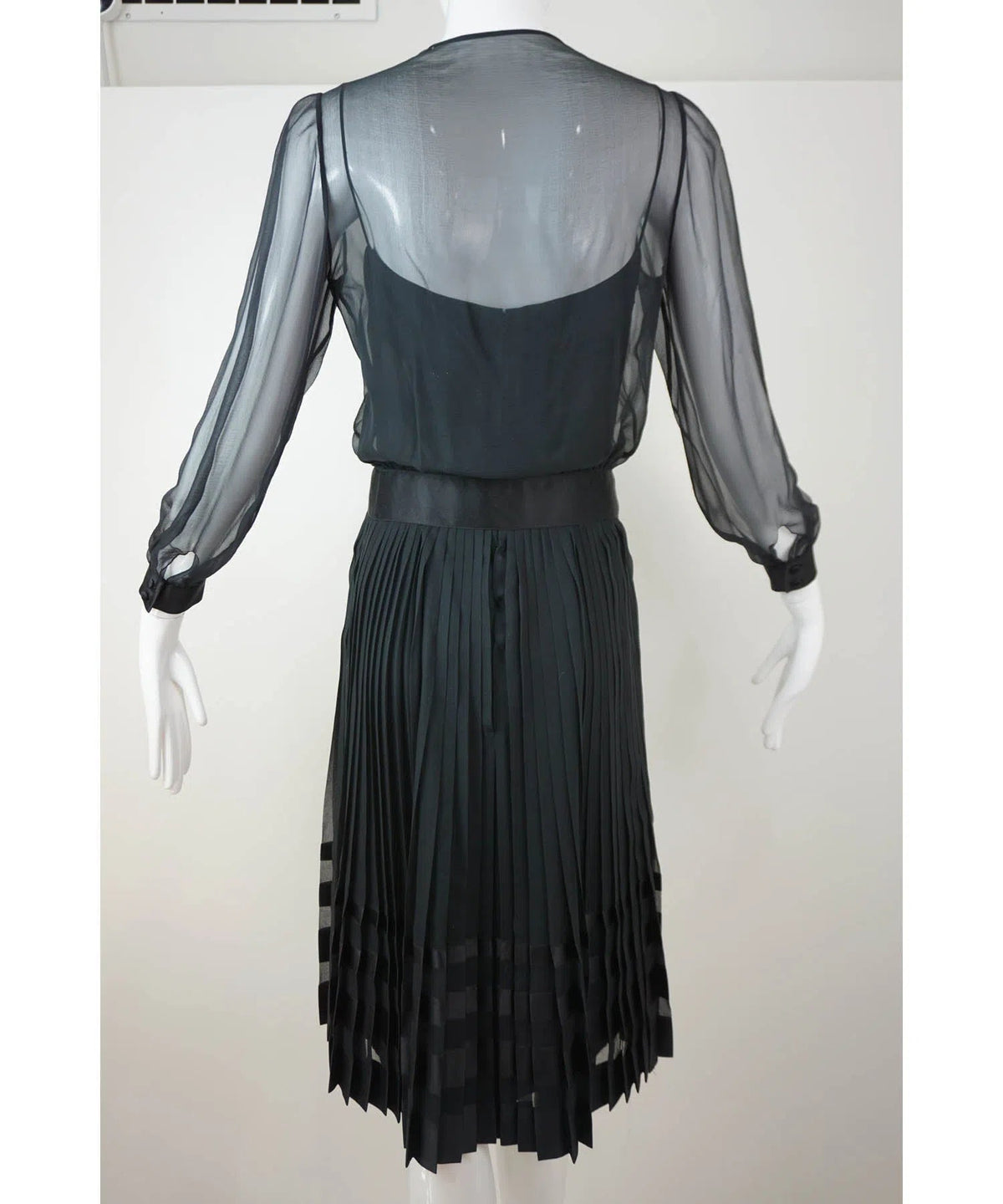 Chanel Haute Couture Black Silk Dress