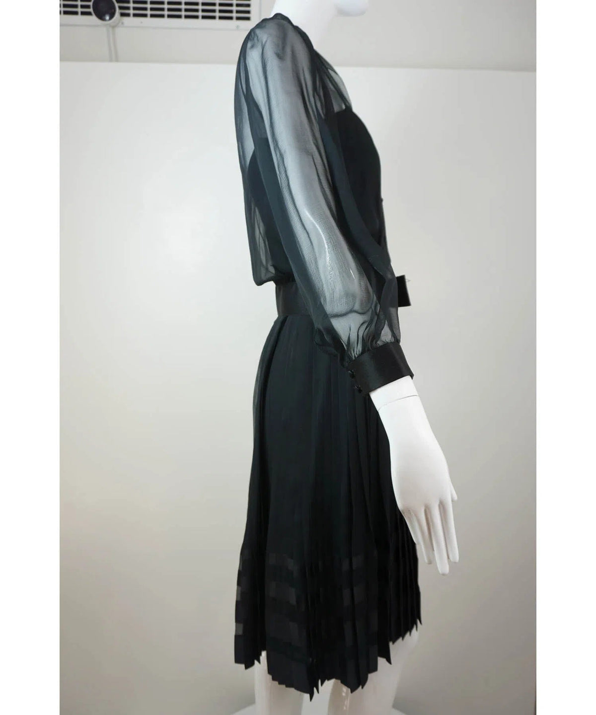 Chanel Haute Couture Black Silk Dress