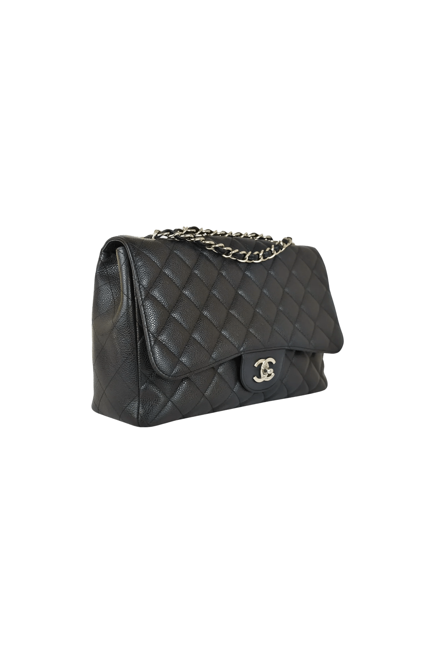 Chanel Jumbo Caviar Single Flap Bag SHW 2009-2010 - Foxy Couture Carmel