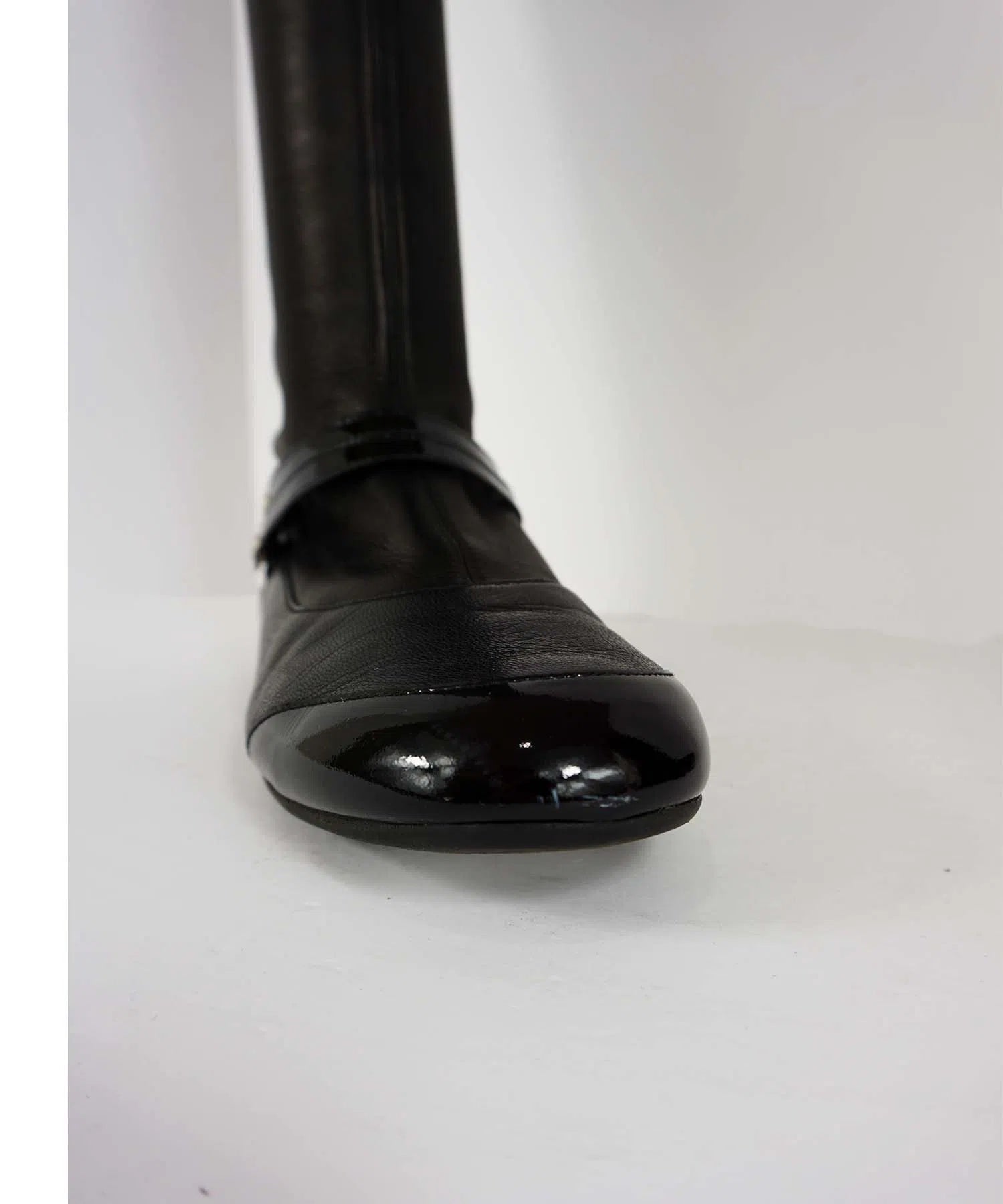 Chanel Knee-High Mary Jane Leather Boots - Foxy Couture Carmel