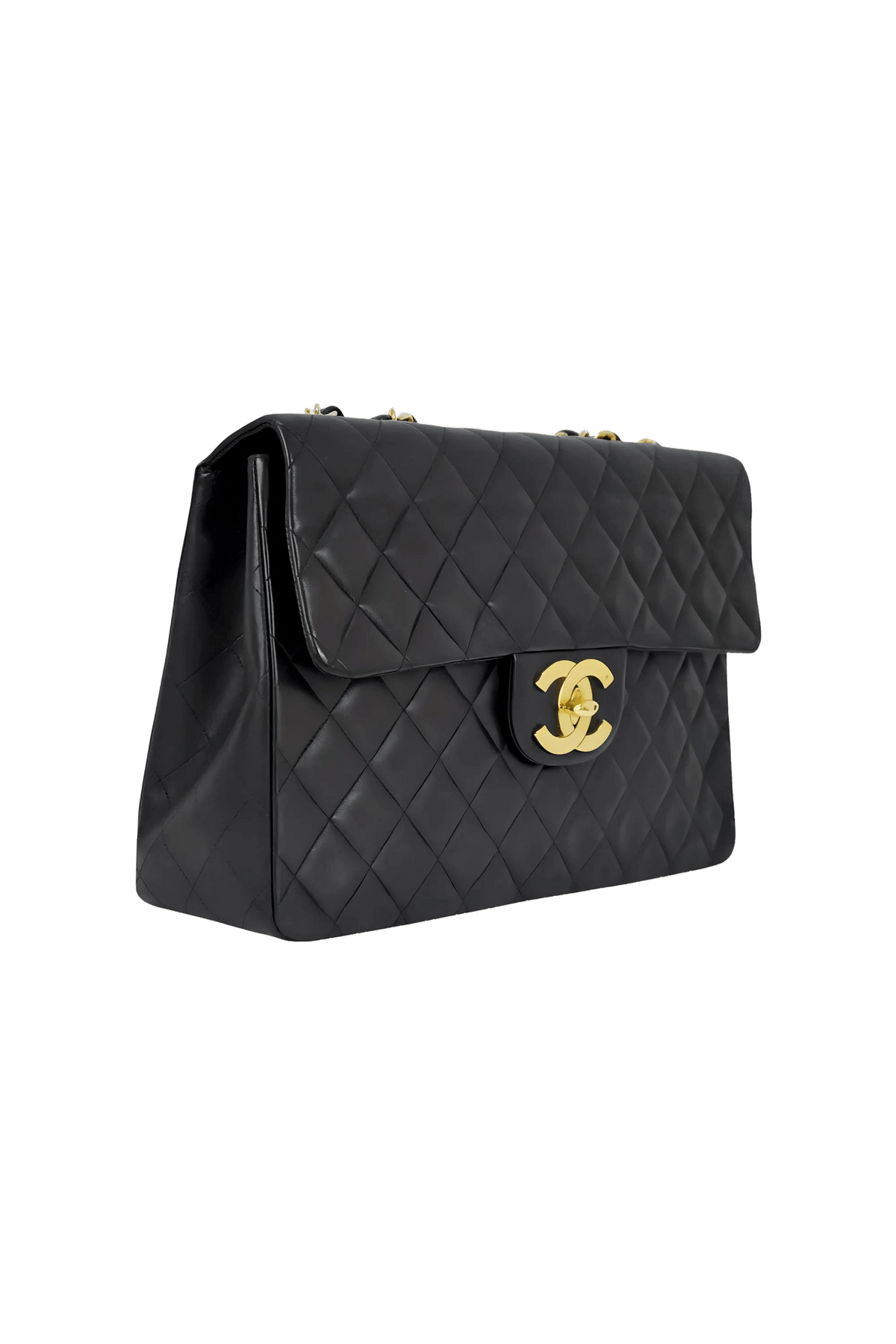 Chanel Maxi Black Napa Flap XL CC 24k GPHW 1994-6