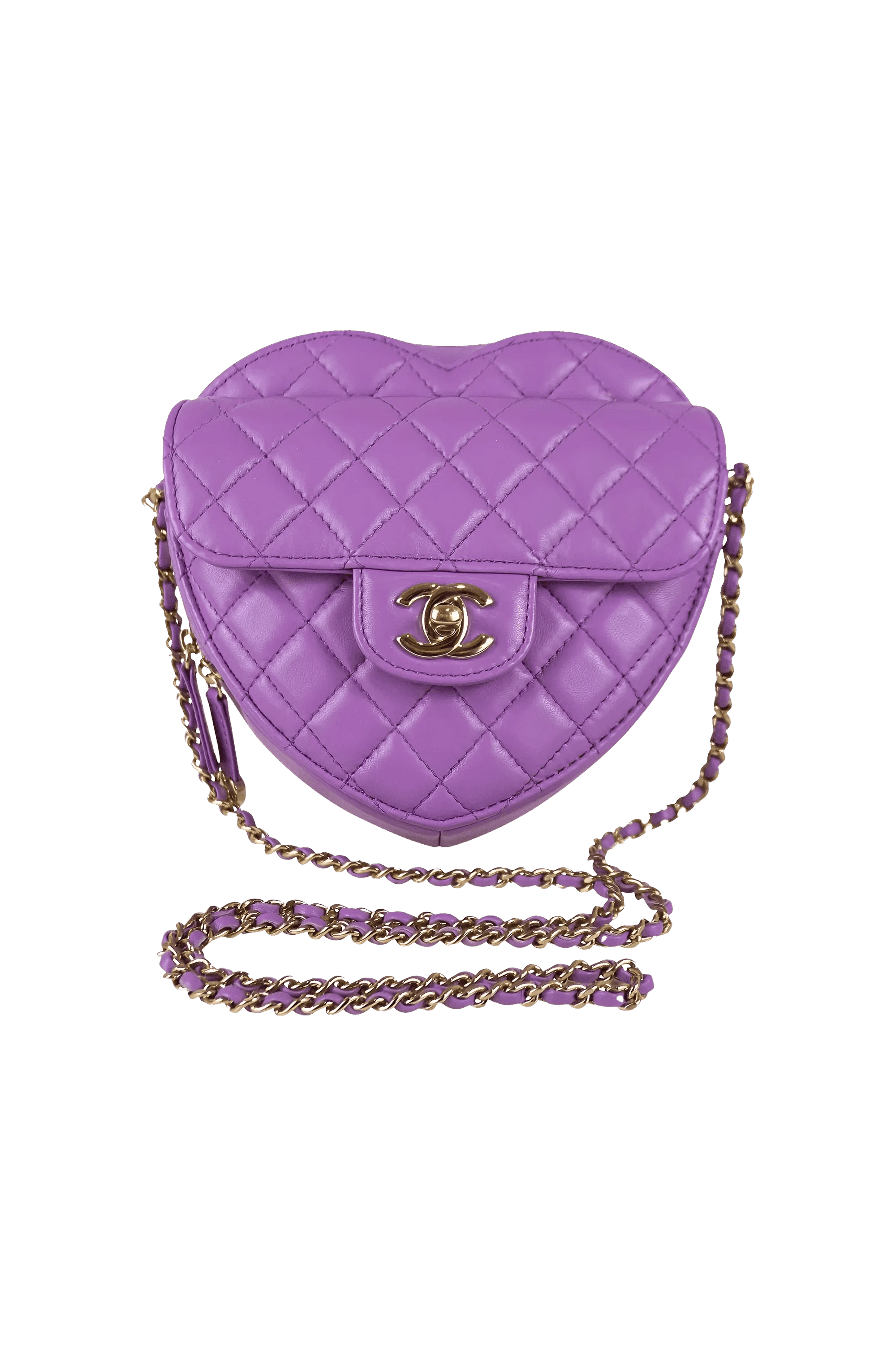 Chanel Rare In Love Heart Crossbody Bag 2022 - Foxy Couture Carmel