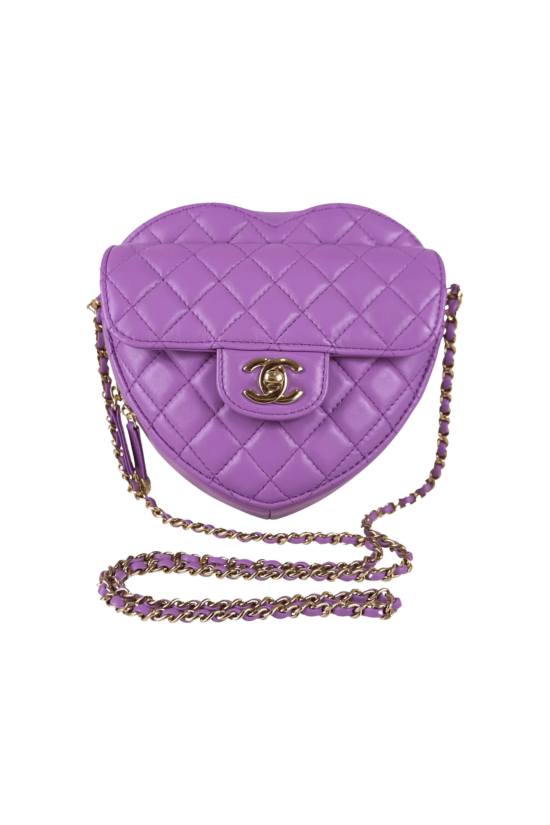 Chanel Rare In Love Heart Crossbody Bag 2022 - Foxy Couture Carmel