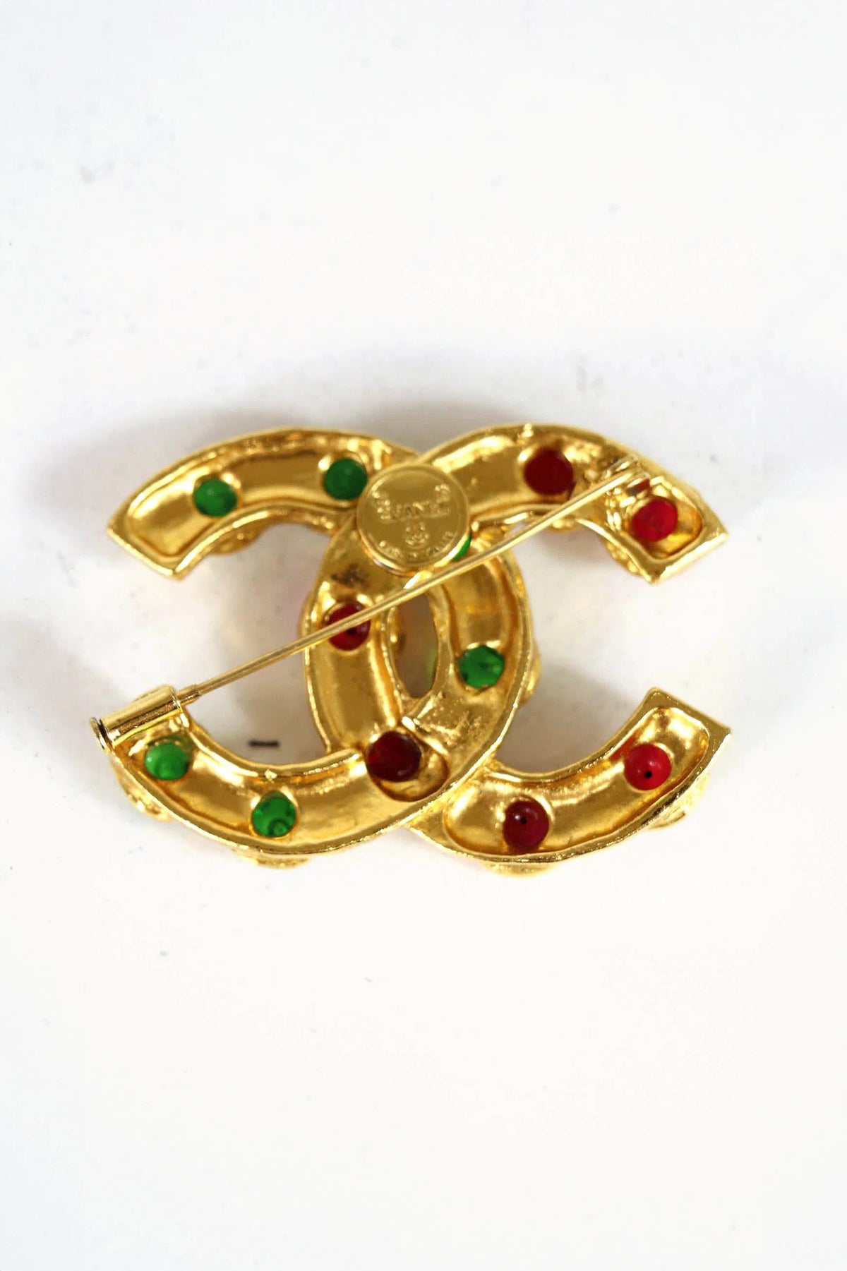 Chanel RARE Vintage 1970&#39;s Gripoix CC Brooch