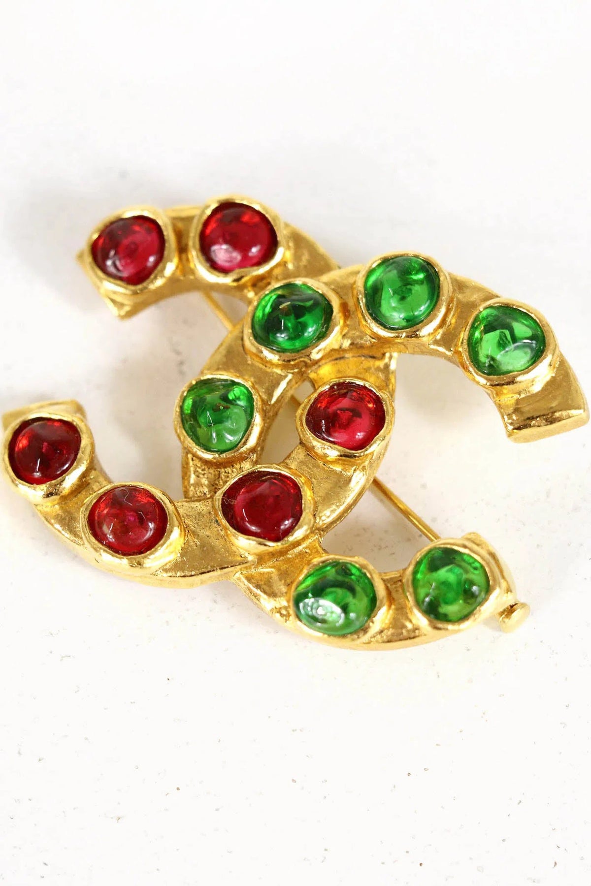 Chanel RARE Vintage 1970&#39;s Gripoix CC Brooch