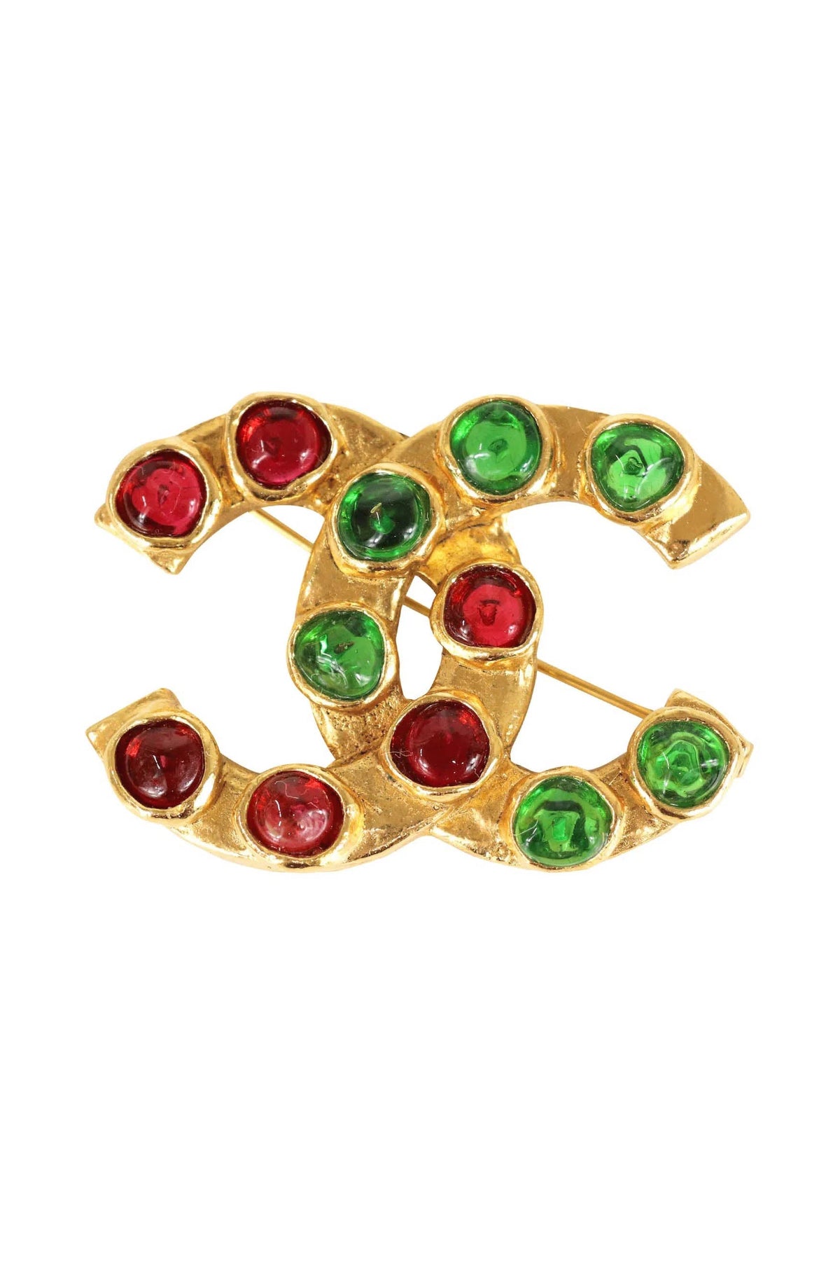 Chanel RARE Vintage 1970&#39;s Gripoix CC Brooch