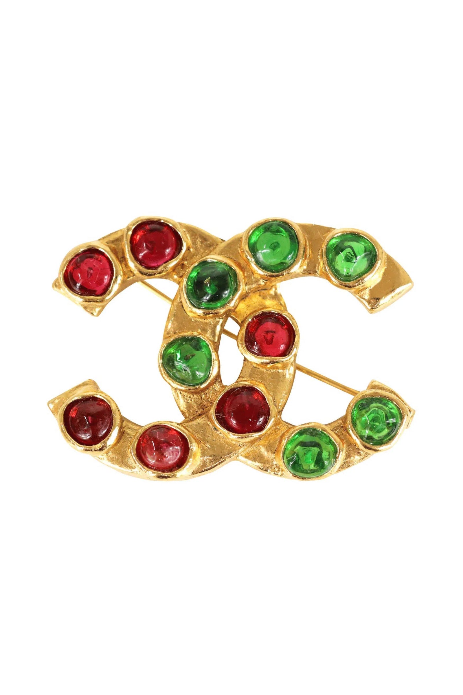 Chanel RARE Vintage 1970's Gripoix CC Brooch
