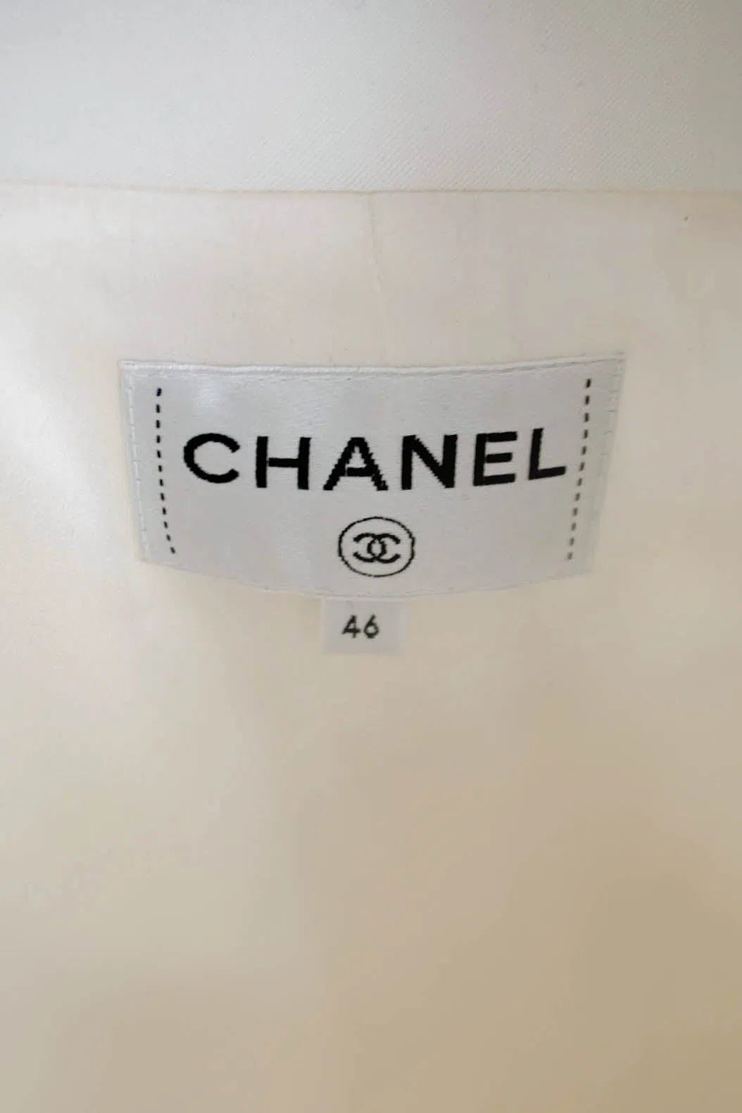 Chanel Ruffle Trim CC Button Dress 2016 46/US 12