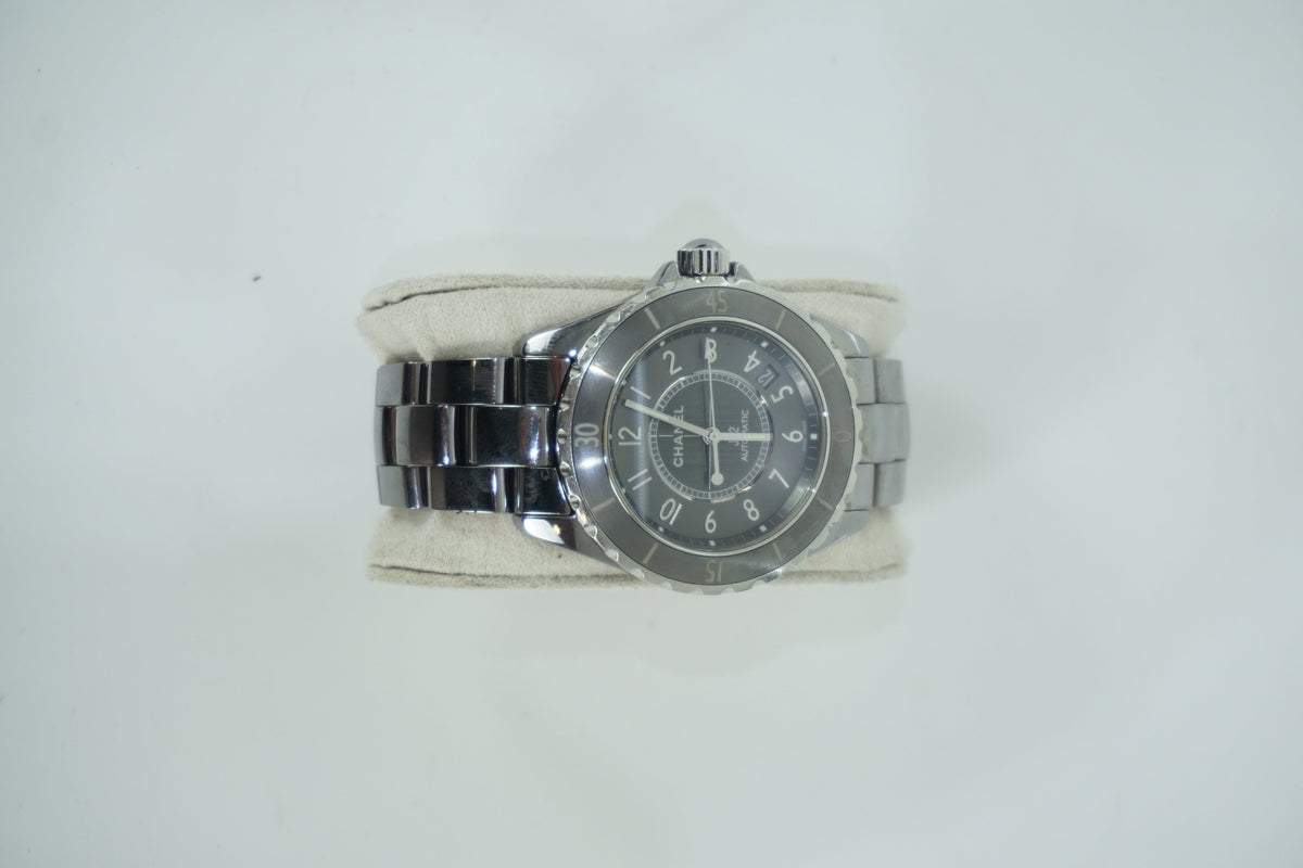 Chanel Silver Automatic J12 Ceramic Watch