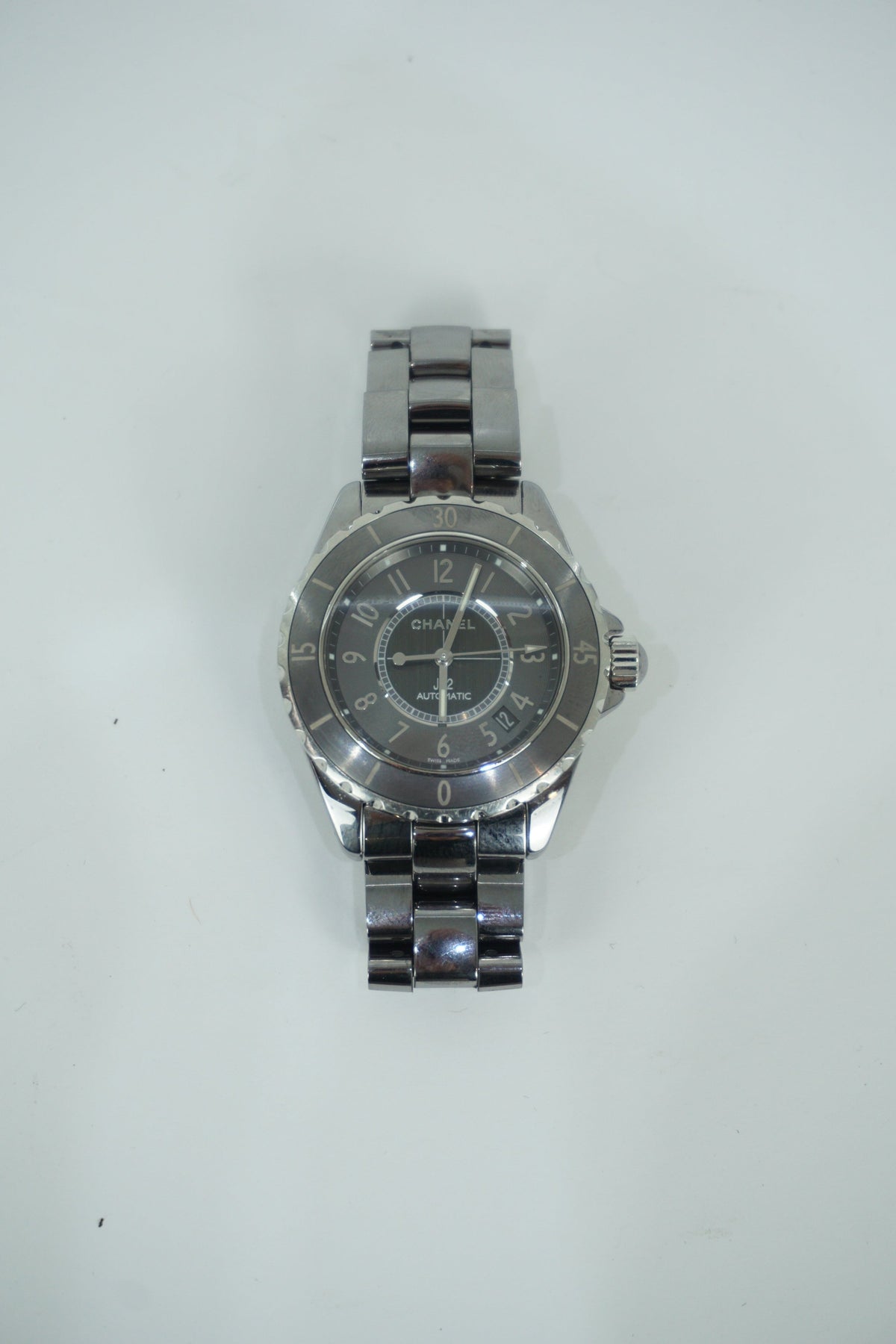 Chanel Silver Automatic J12 Ceramic Watch